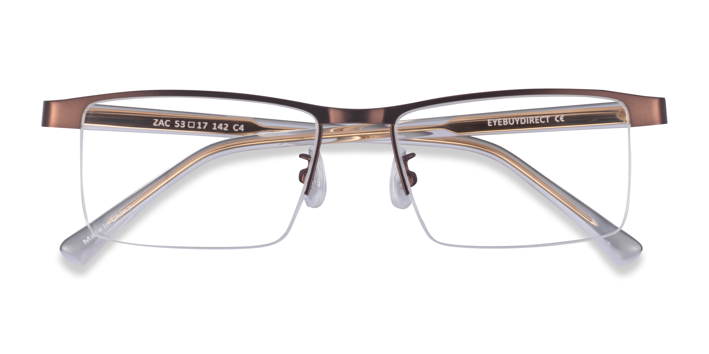Coffee Gold Zac -  Metal Eyeglasses