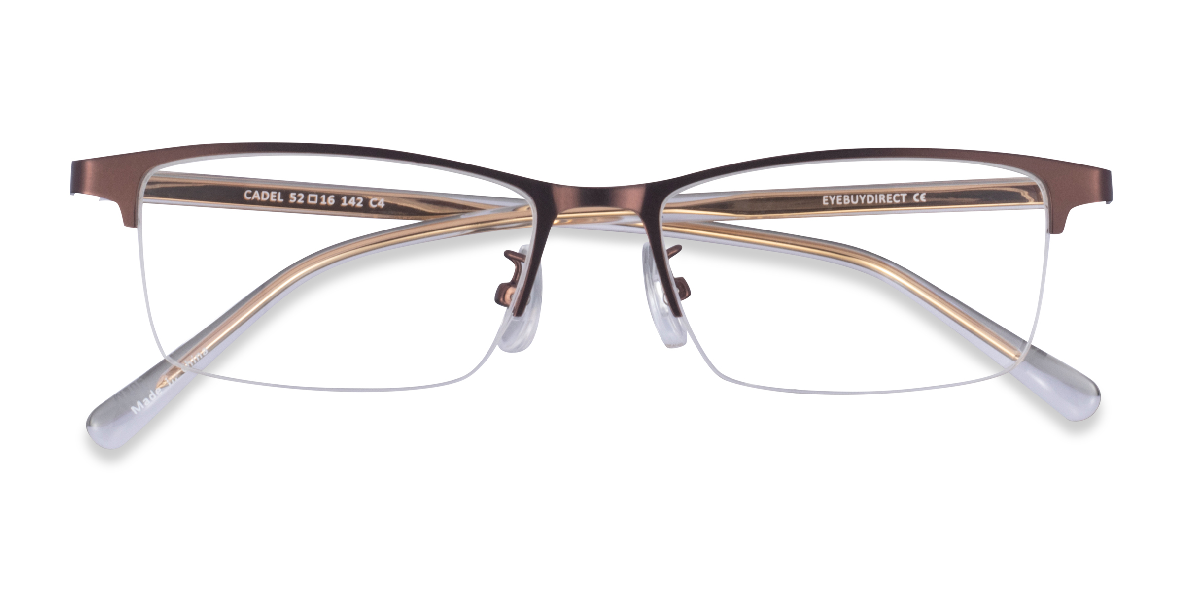 Brown Gold Cadel -  Metal Eyeglasses