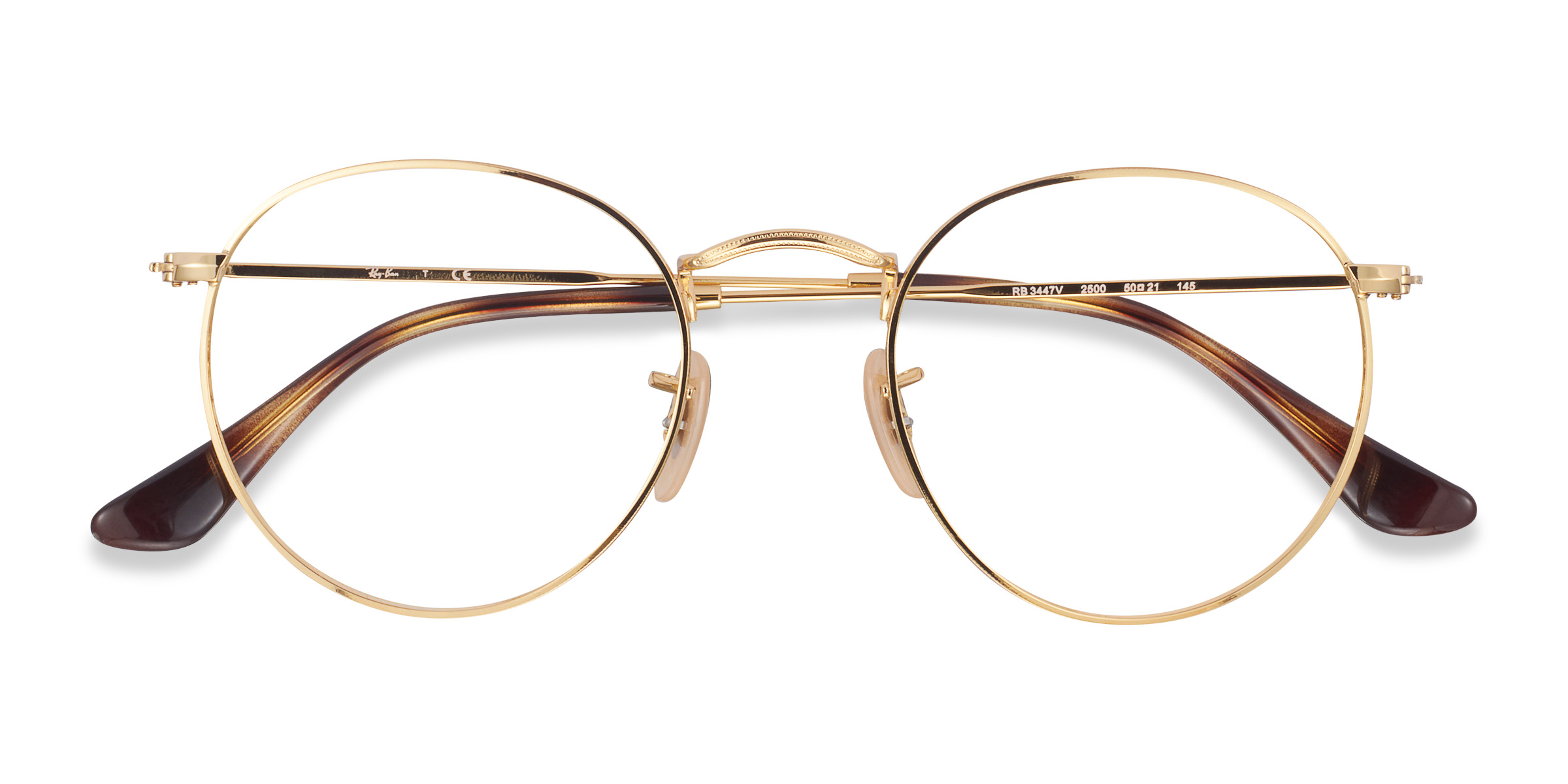 Gold Ray-Ban RB3447V -  Metal Eyeglasses