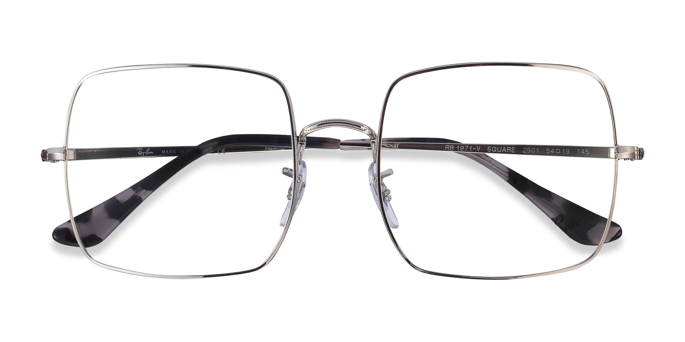 Silver Ray-Ban Square -  Metal Eyeglasses