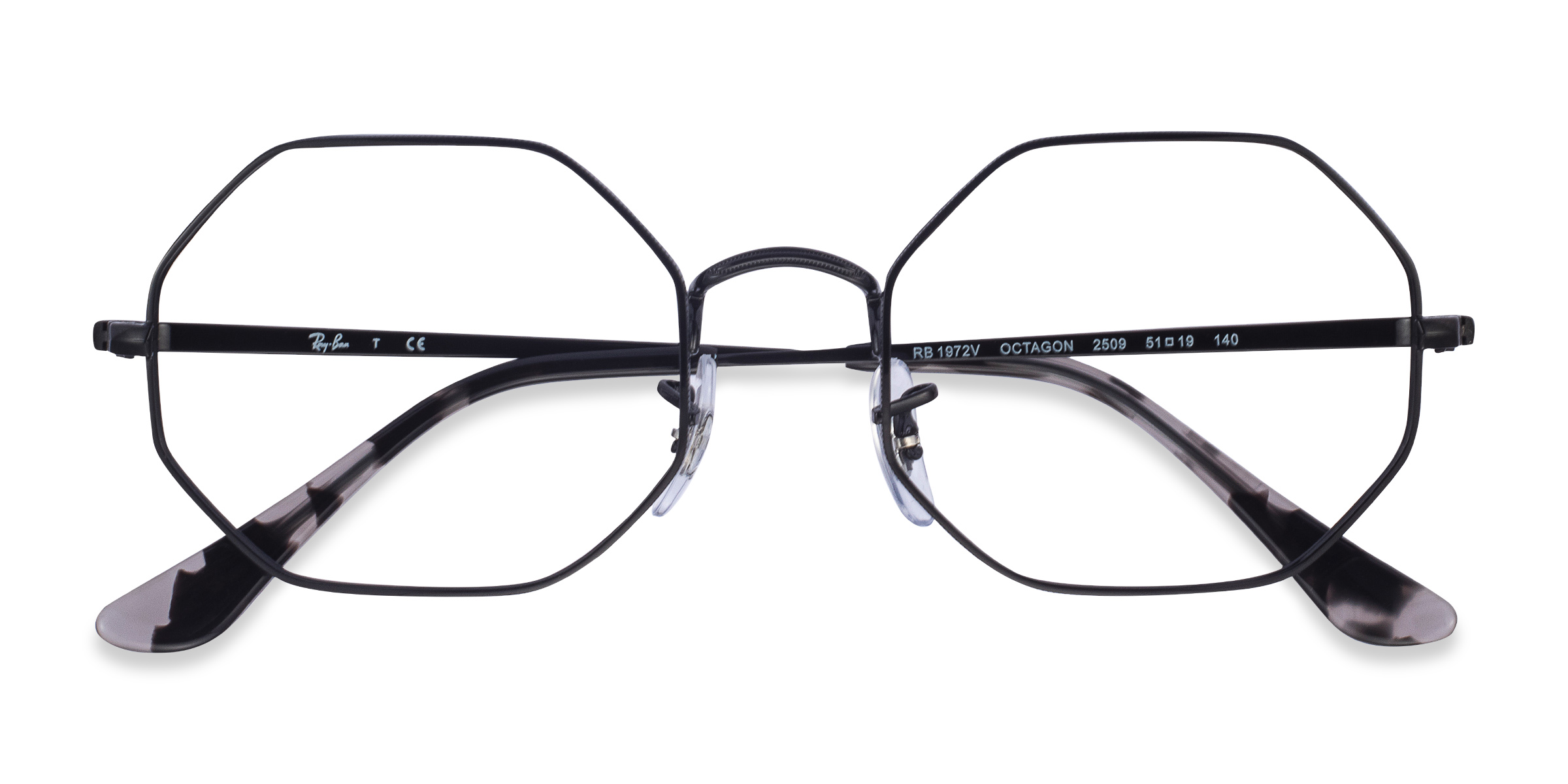 Black Ray-Ban Octagon -  Metal Eyeglasses