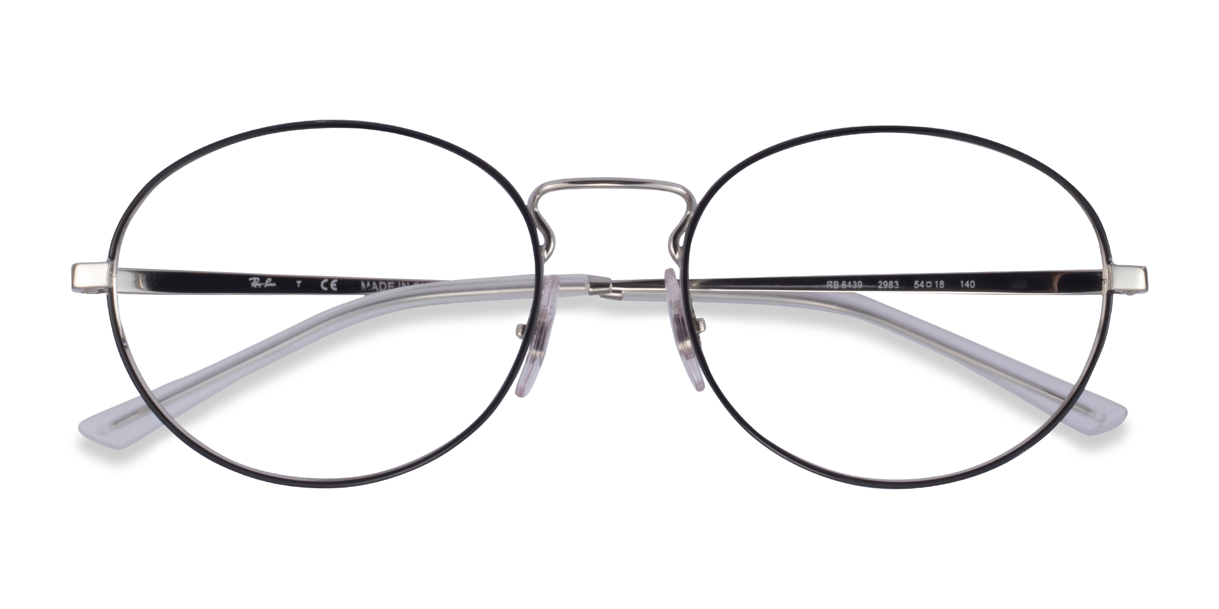 Black & Silver Ray-Ban RB6439 -  Métal Lunettes de vue