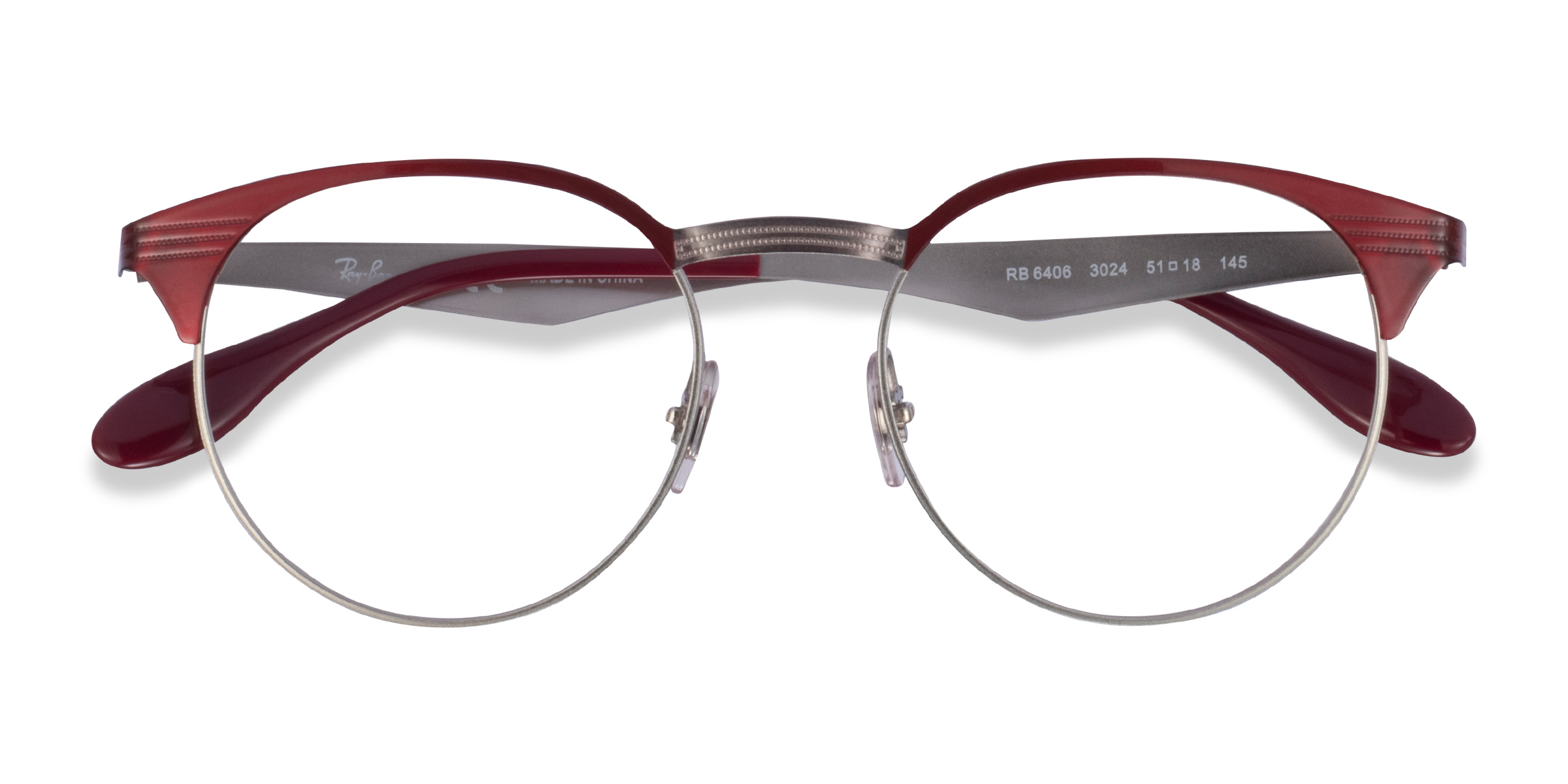 Rouge Ray-Ban RB6406 -  Métal Lunettes de vue