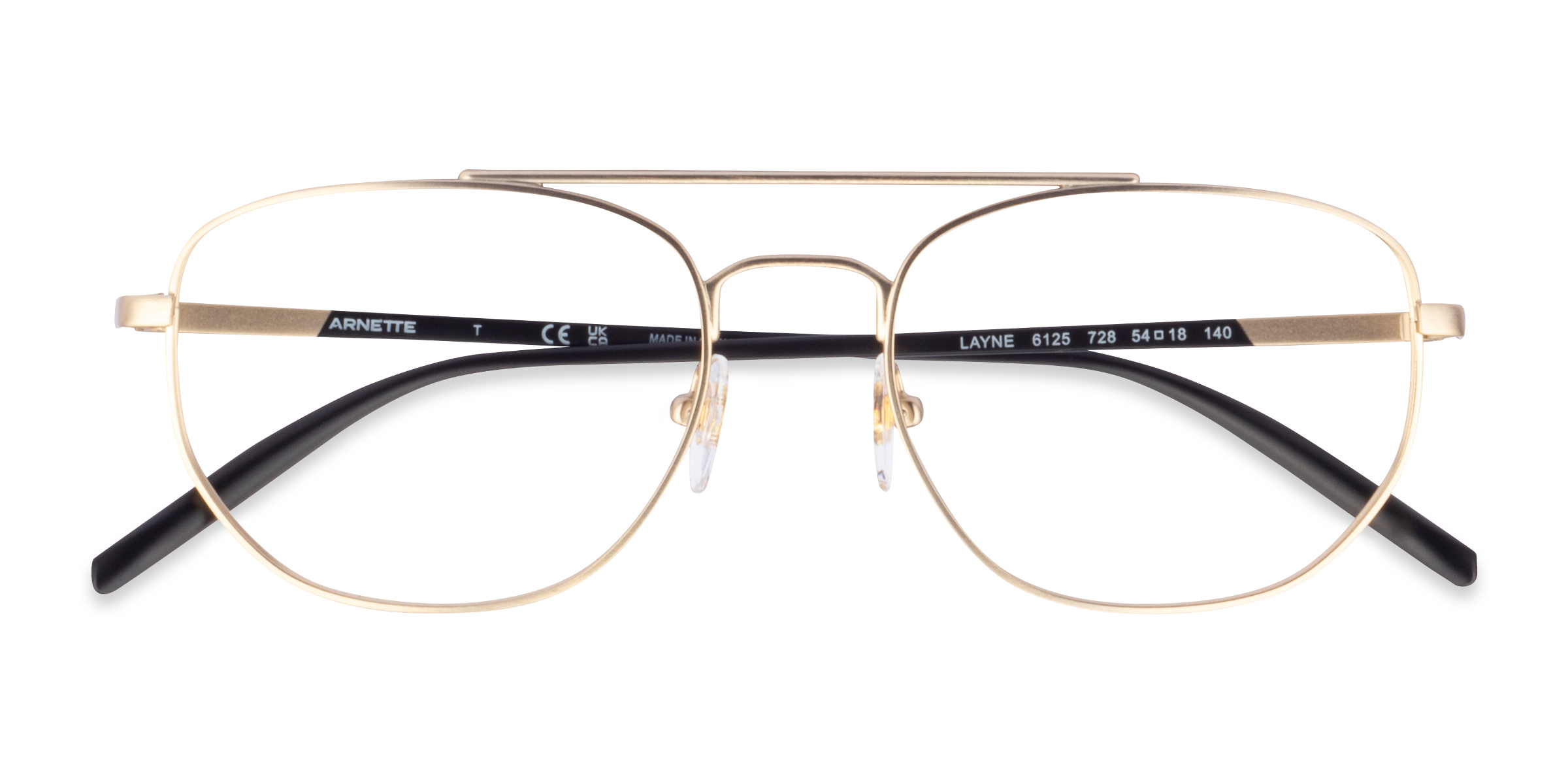 Shiny Brushed Gold ARNETTE Layne -  Métal Lunettes de vue