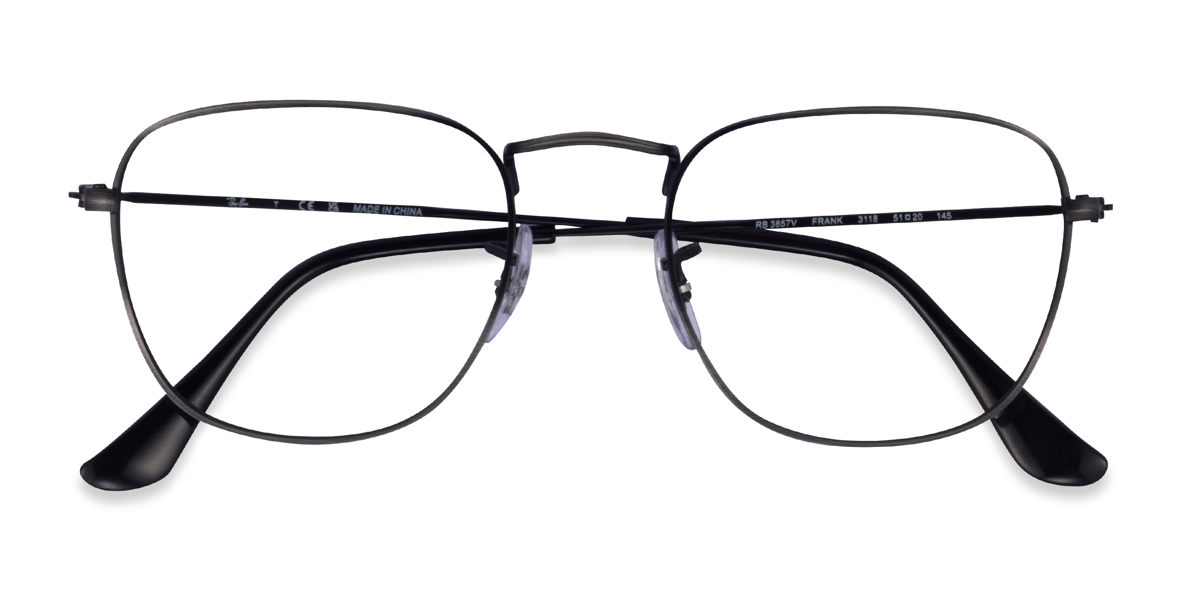 Antique Gunmetal Ray-Ban RB3857V Frank -  Métal Lunettes de vue