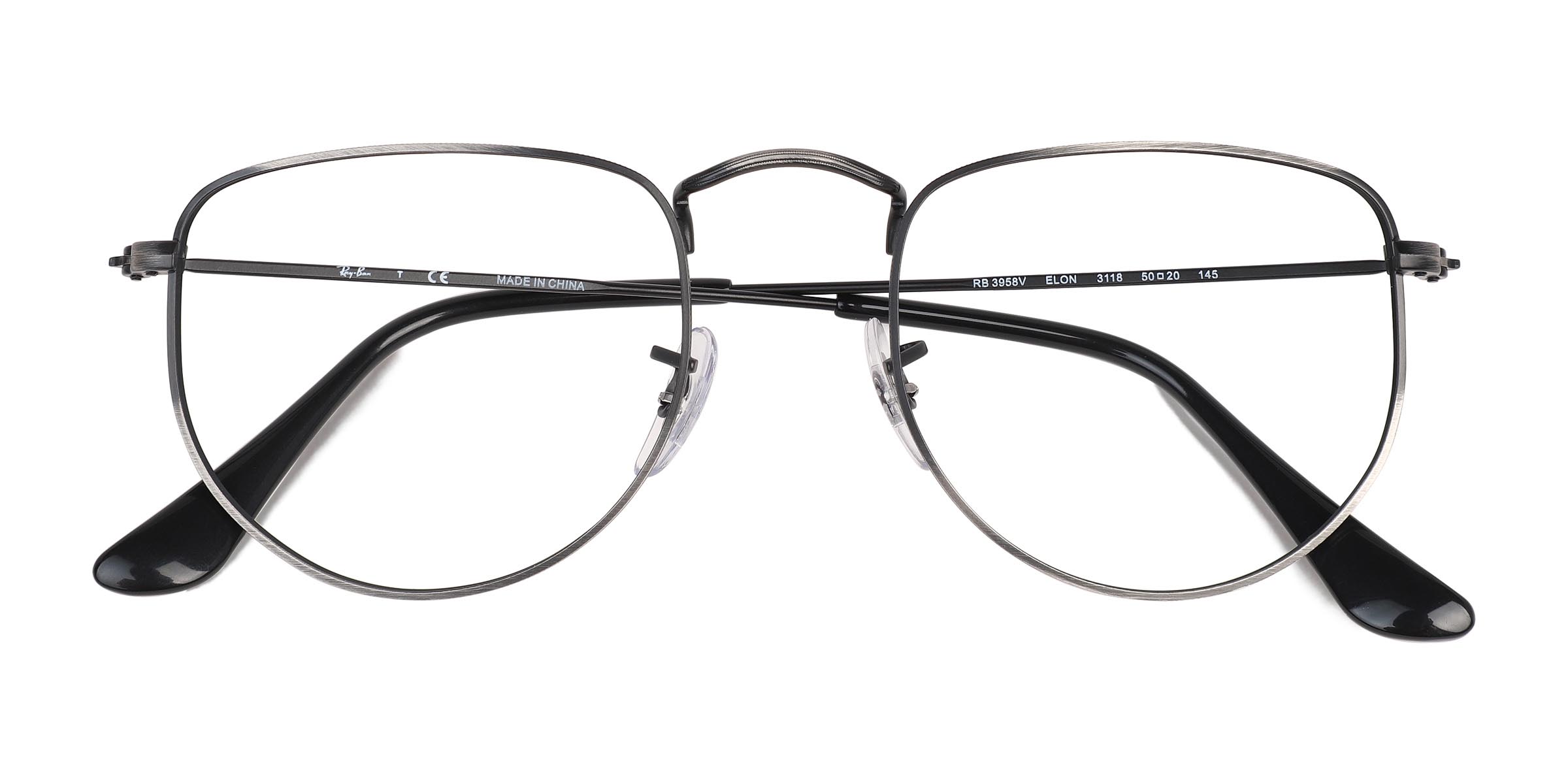 Antique Gunmetal Ray-Ban RB3958V Elon -  Métal Lunettes de vue