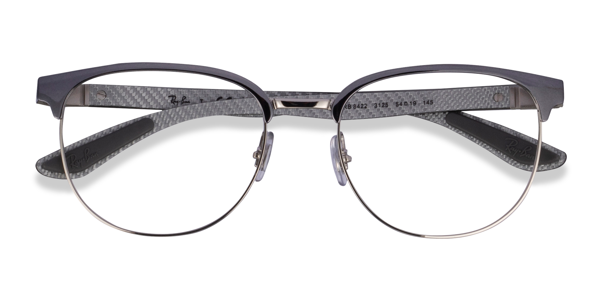 Gray Silver Ray-Ban RB8422 -  Metal Eyeglasses