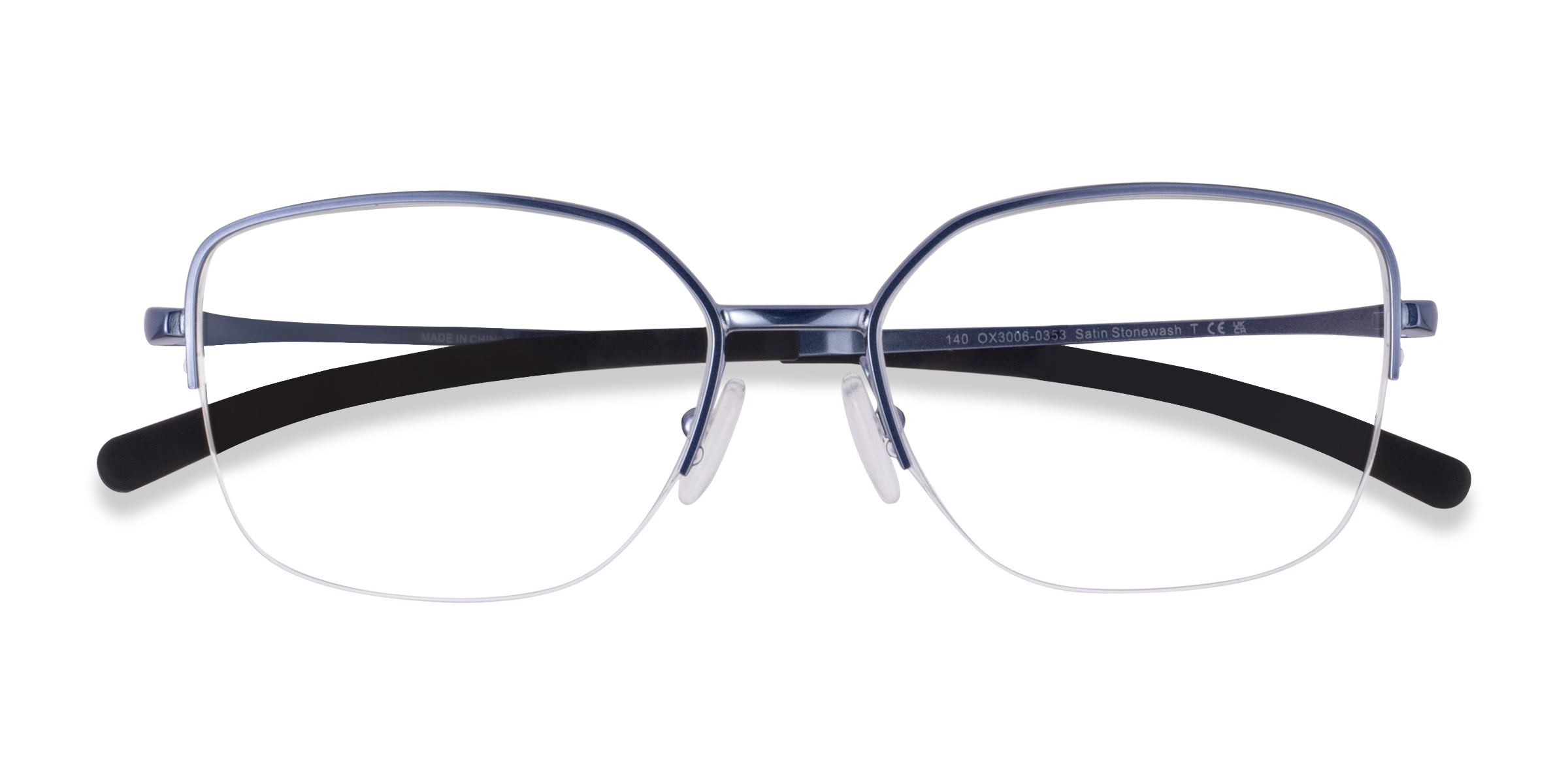Satin Blue Oakley Moonglow -  Metal Eyeglasses