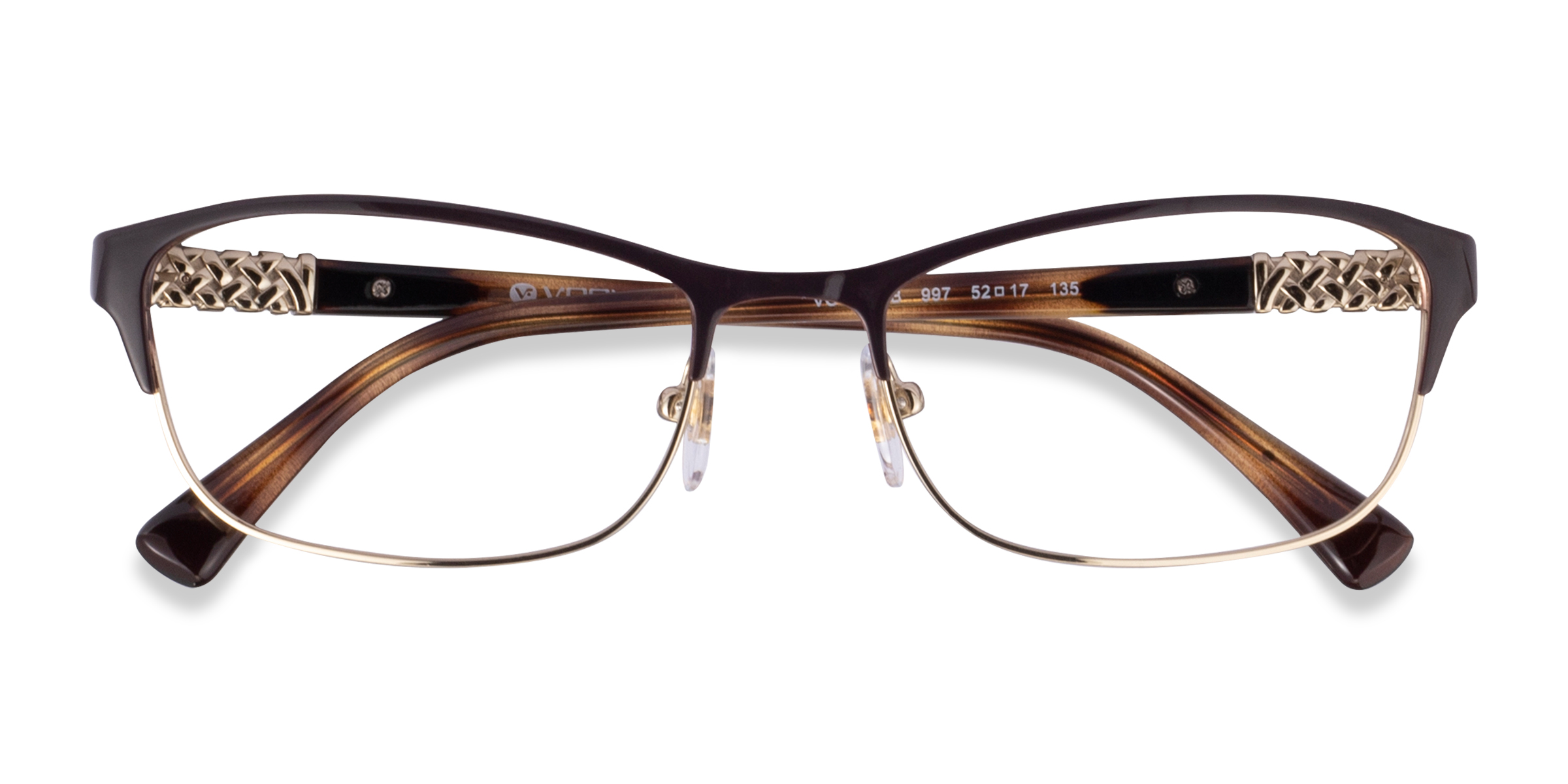 Brown Pale Gold Vogue Eyewear VO4057B -  Metal Eyeglasses