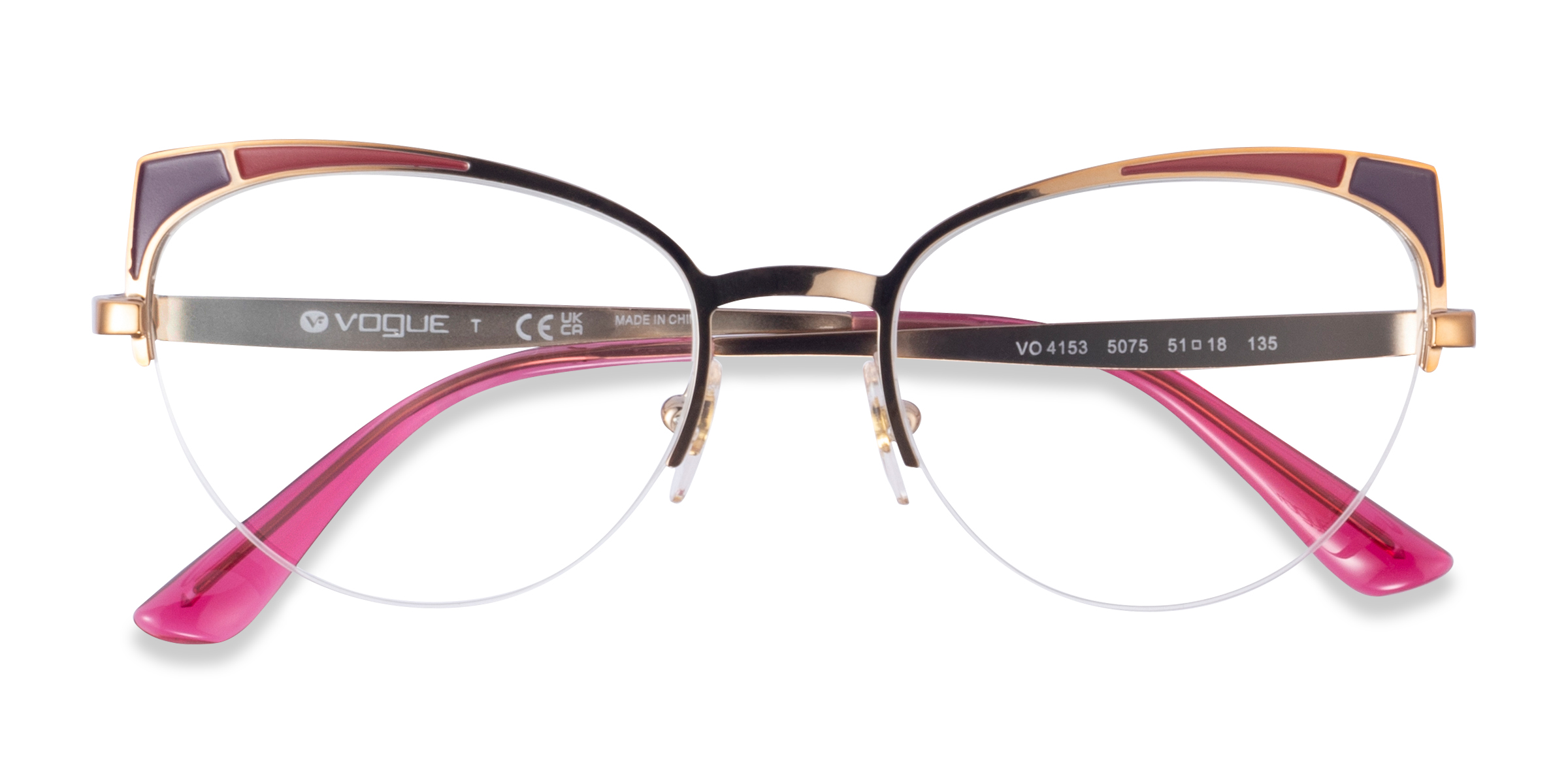 Pink Purple Rose Gold Vogue Eyewear VO4153 -  Metal Eyeglasses