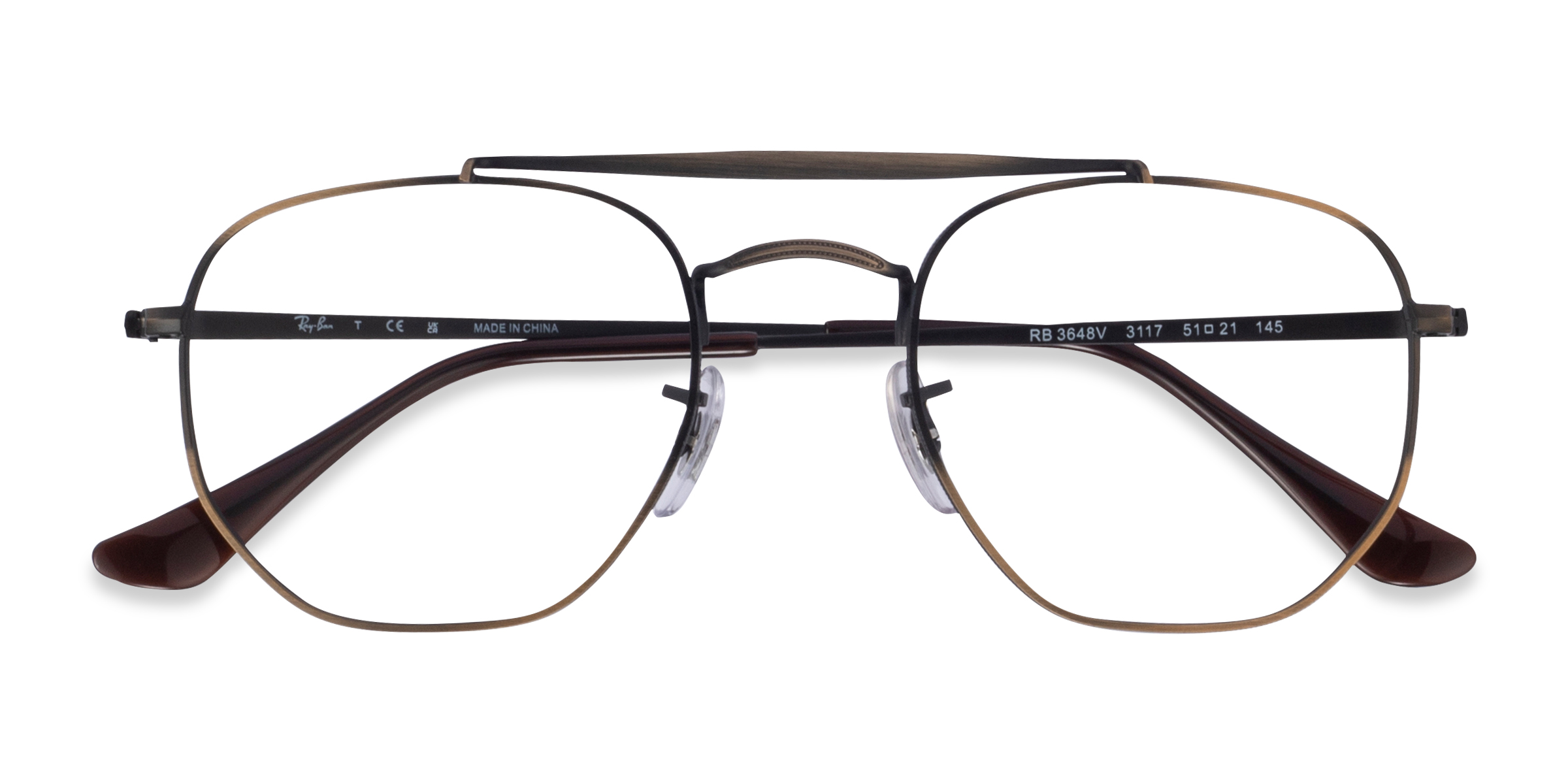 Antique Gold Ray-Ban RB3648V -  Métal Lunettes de vue