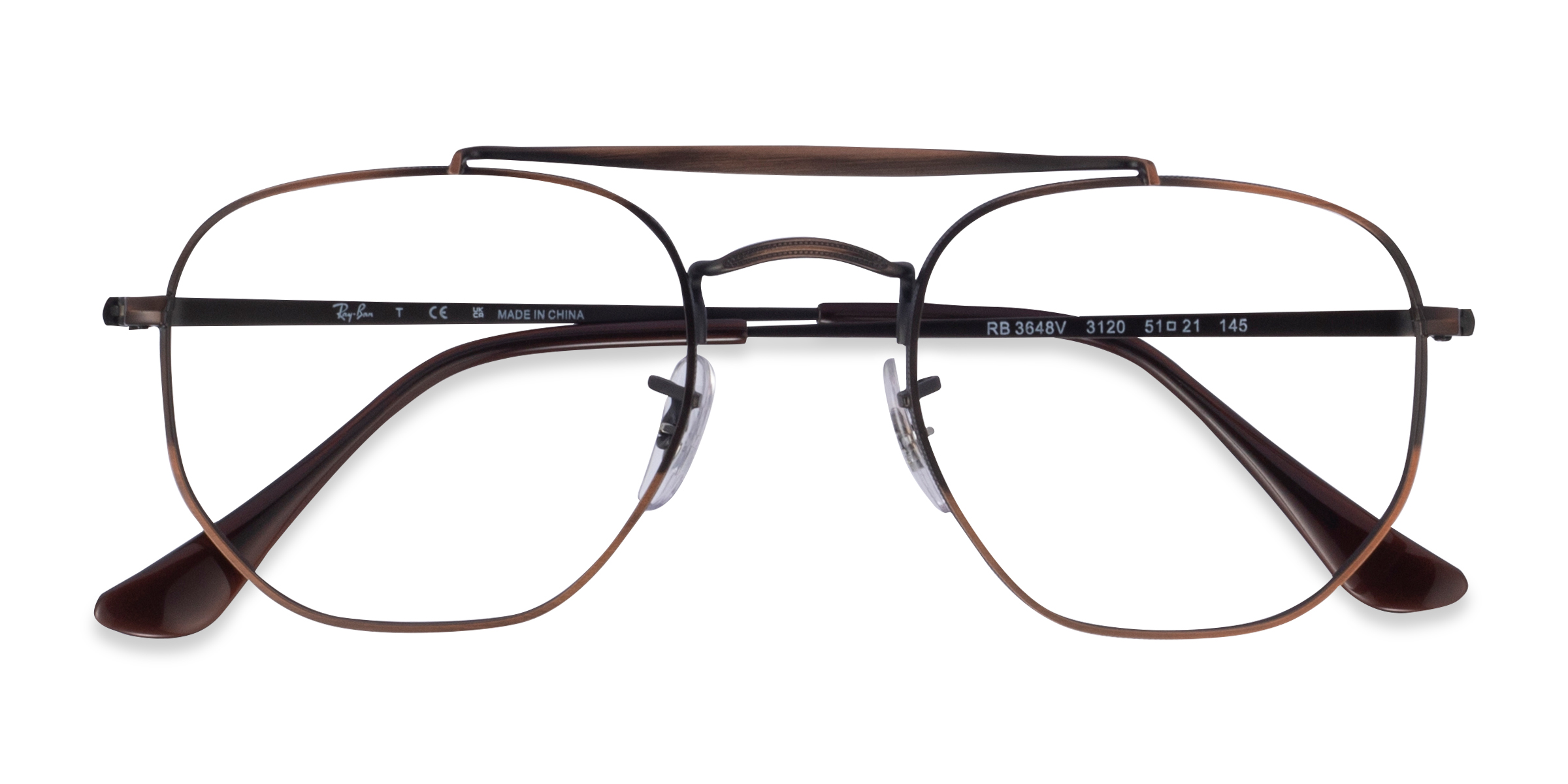 Antique Copper Ray-Ban RB3648V -  Metal Eyeglasses