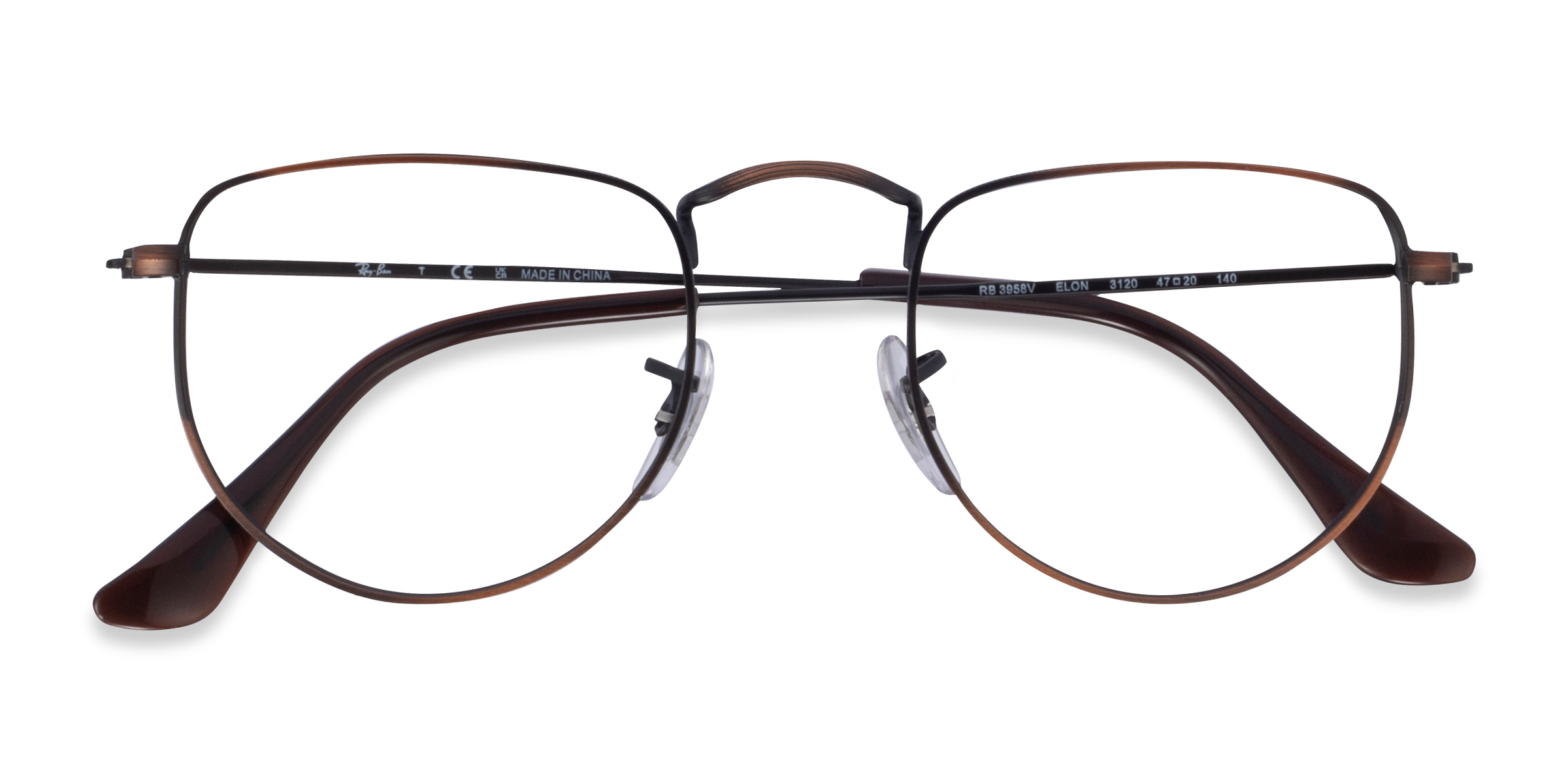 Antique Copper Ray-Ban RB3958V Elon - Métal Lunettes de vue