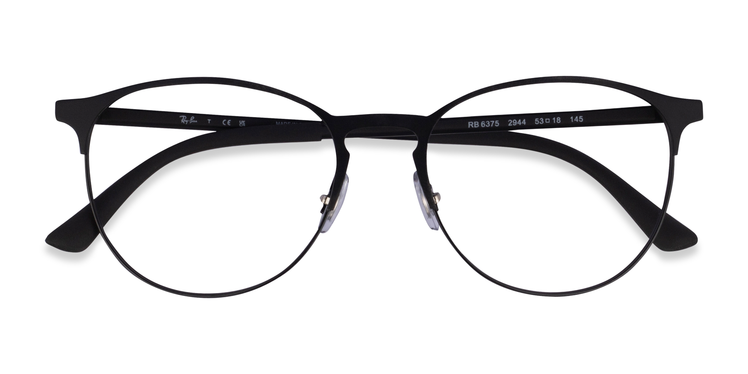 Matte Black Ray-Ban RB6375 -  Metal Eyeglasses