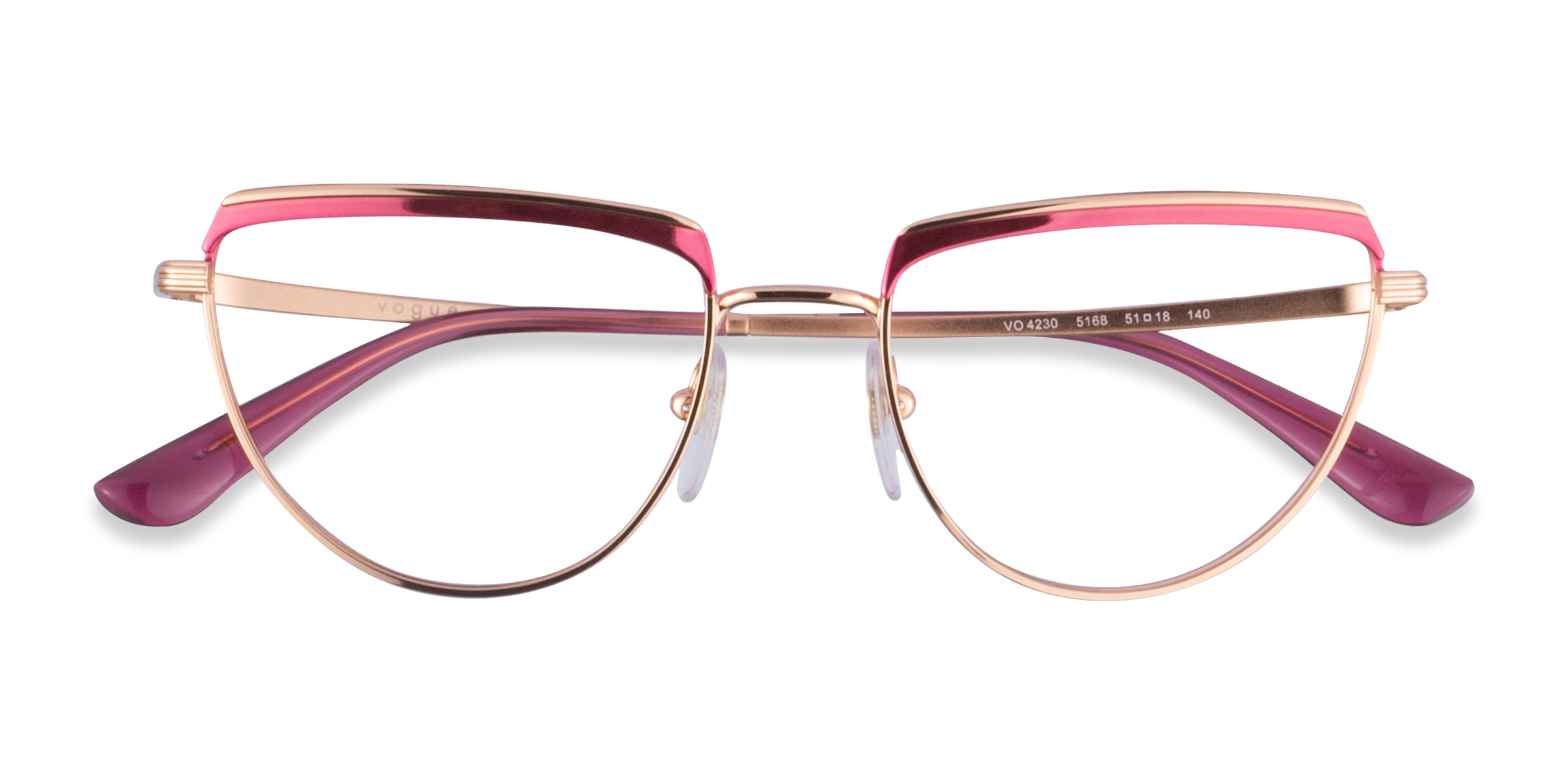 Pink Rose Gold Vogue Eyewear VO4230 -  Métal Lunettes de vue