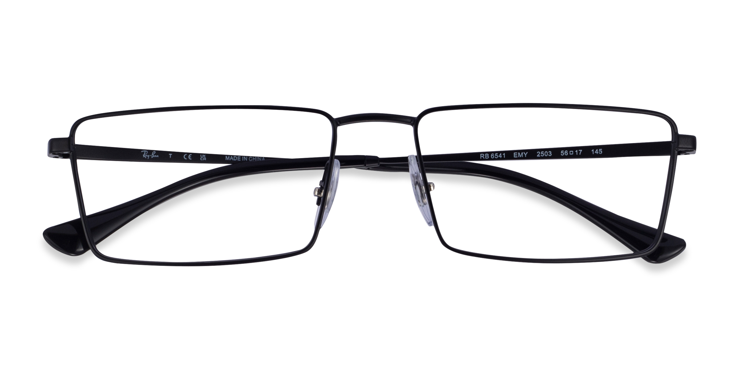 Matte Black Ray-Ban RB6541 Emy -  Metal Eyeglasses