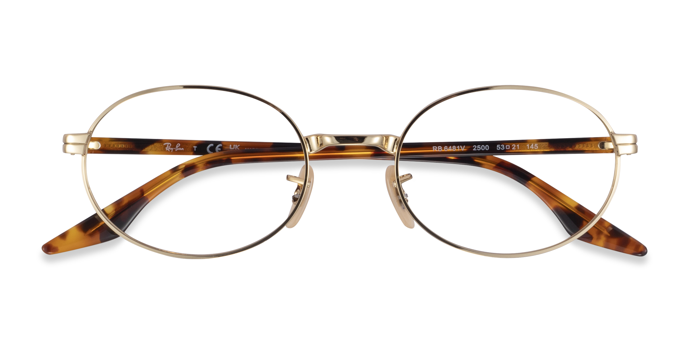 Gold Tortoise Ray-Ban RB6481V -  Metal Eyeglasses