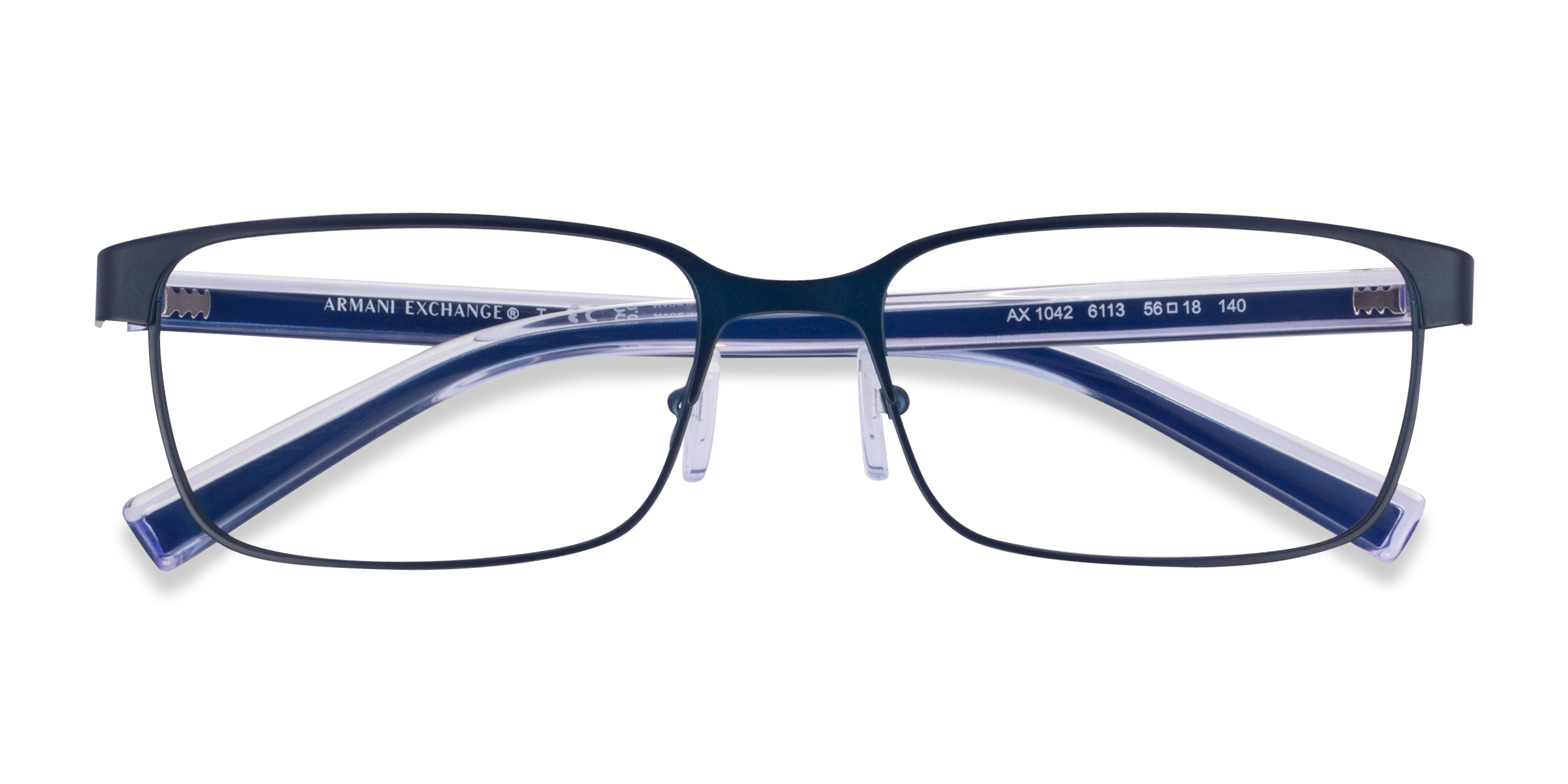 Navy Armani Exchange AX1042 -  Metal Eyeglasses