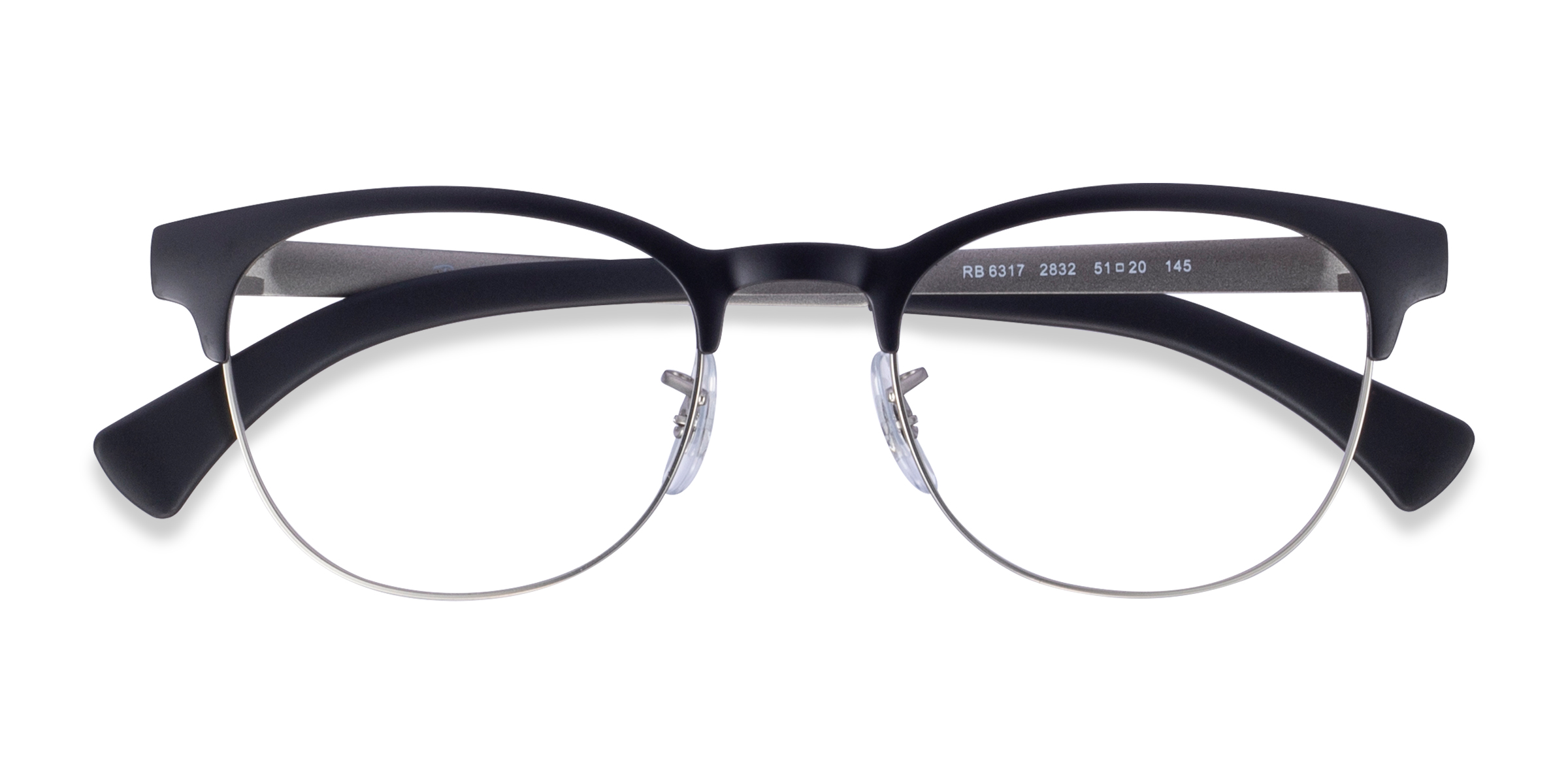 Black Silver Ray-Ban RB6317 -  Metal Eyeglasses