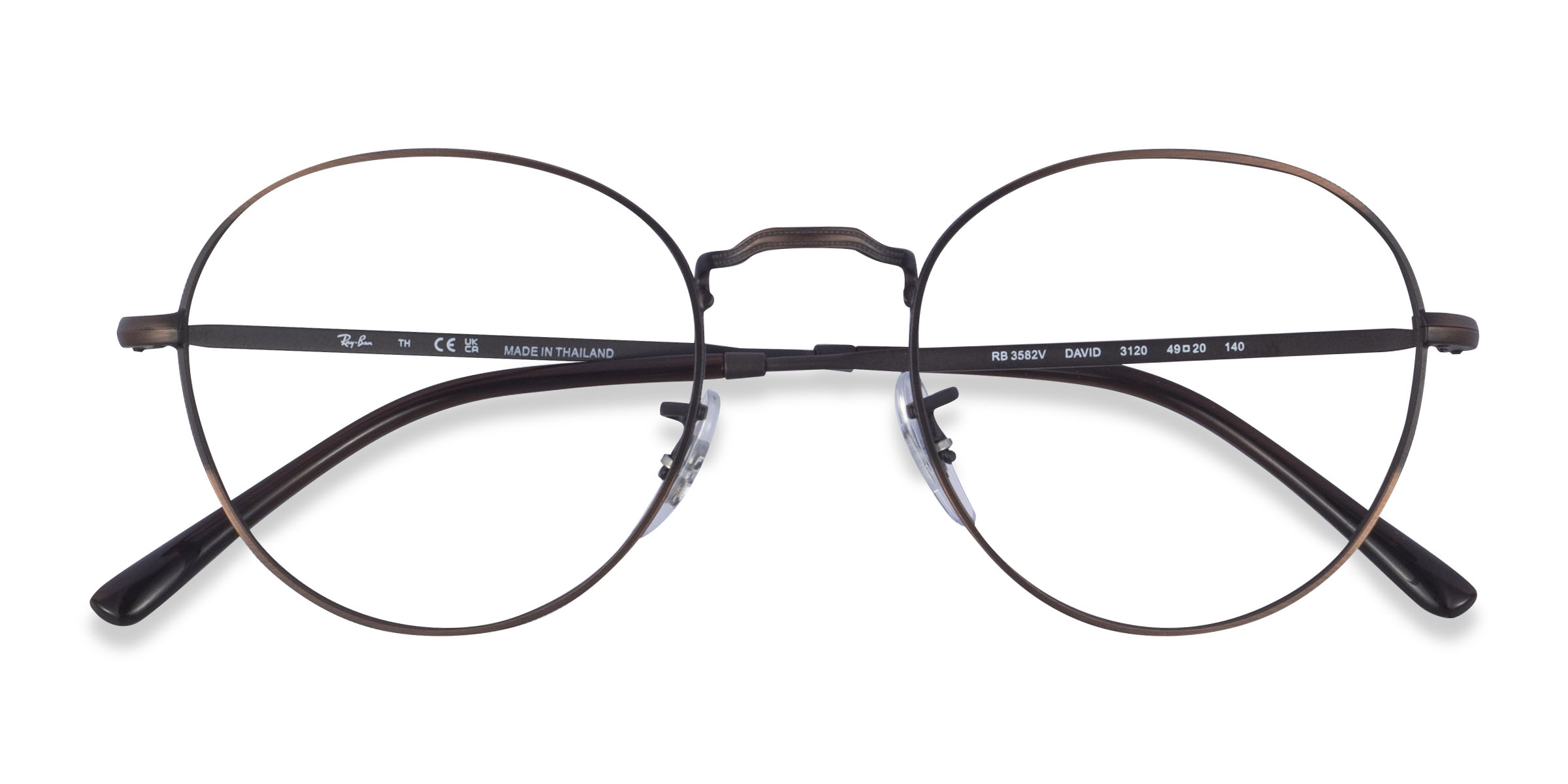 Gradient Bronze Ray-Ban RB3582V David -  Metal Eyeglasses