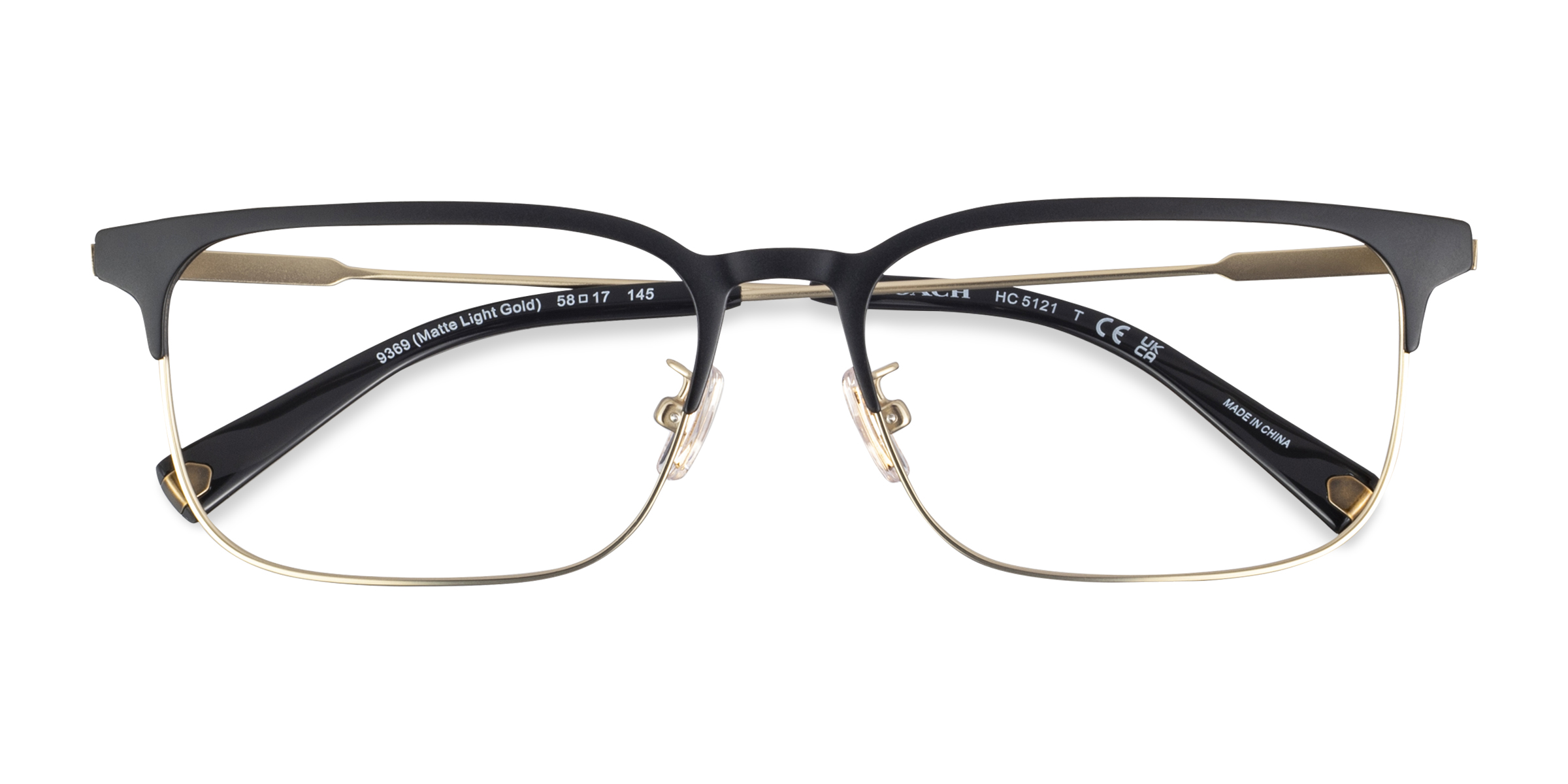 Matte Black Gold Coach HC5121 -  Metal Eyeglasses
