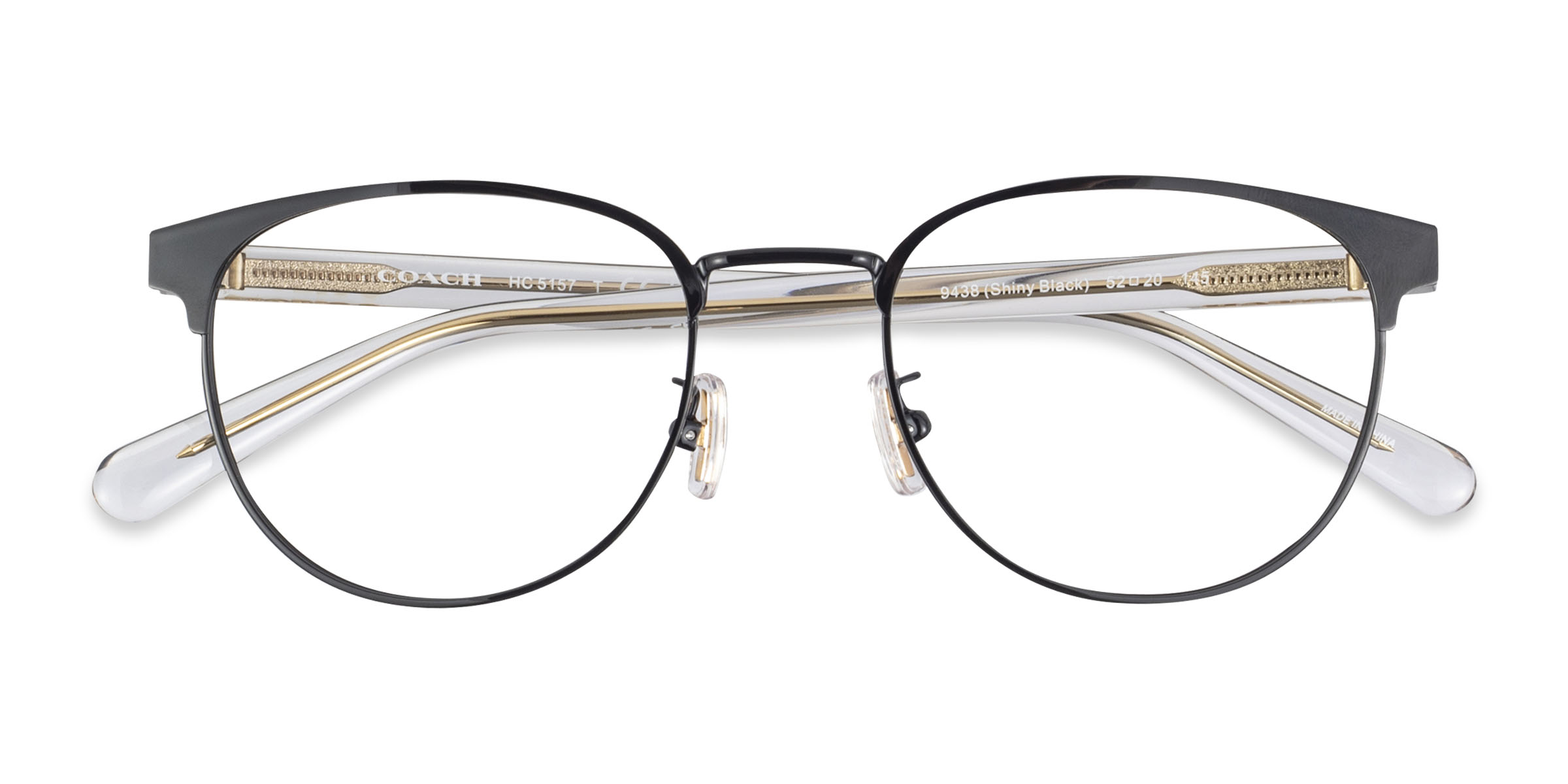 Shiny Black Coach HC5157 -  Metal Eyeglasses