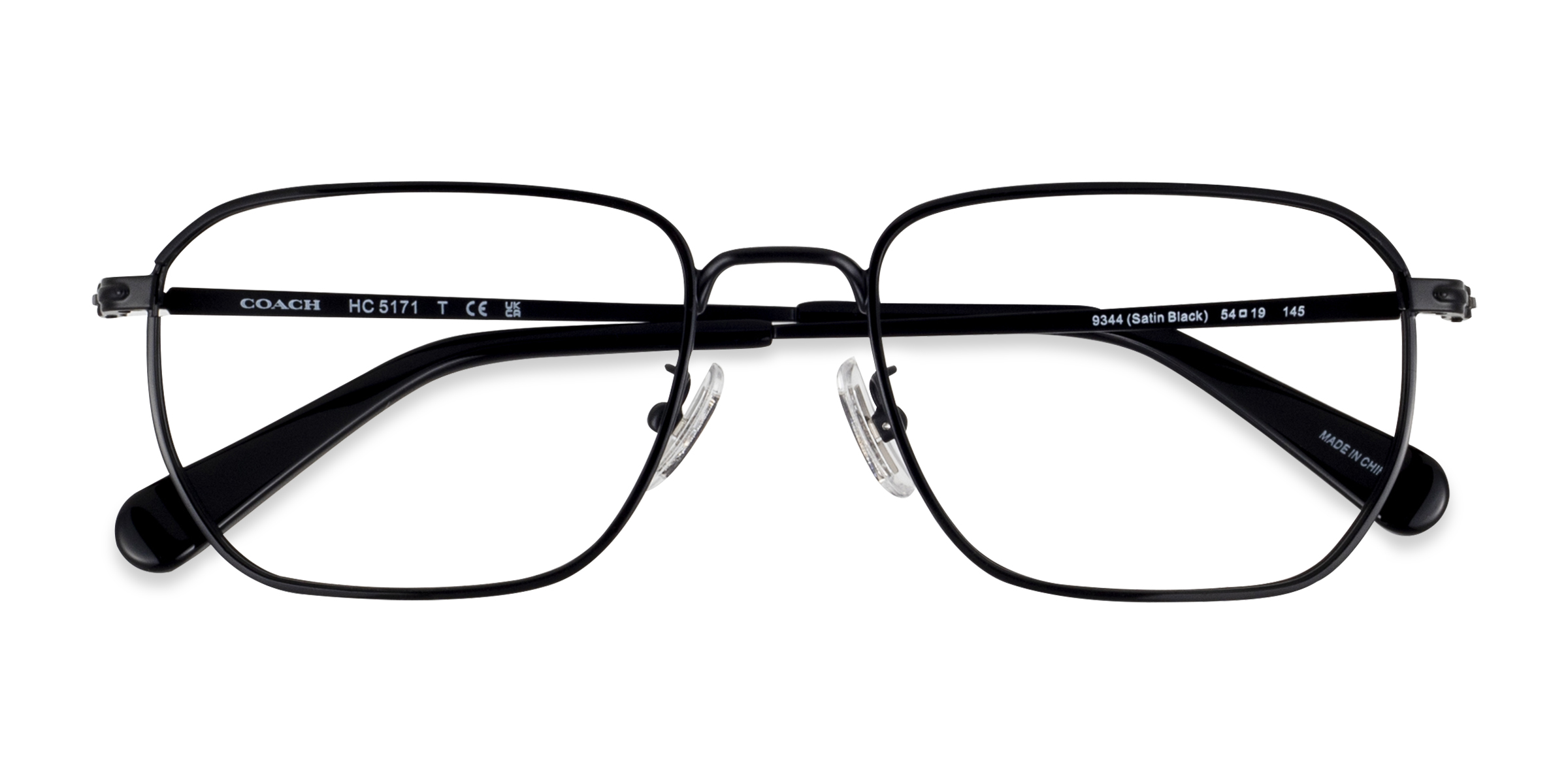 Satin Black Coach HC5171 -  Metal Eyeglasses
