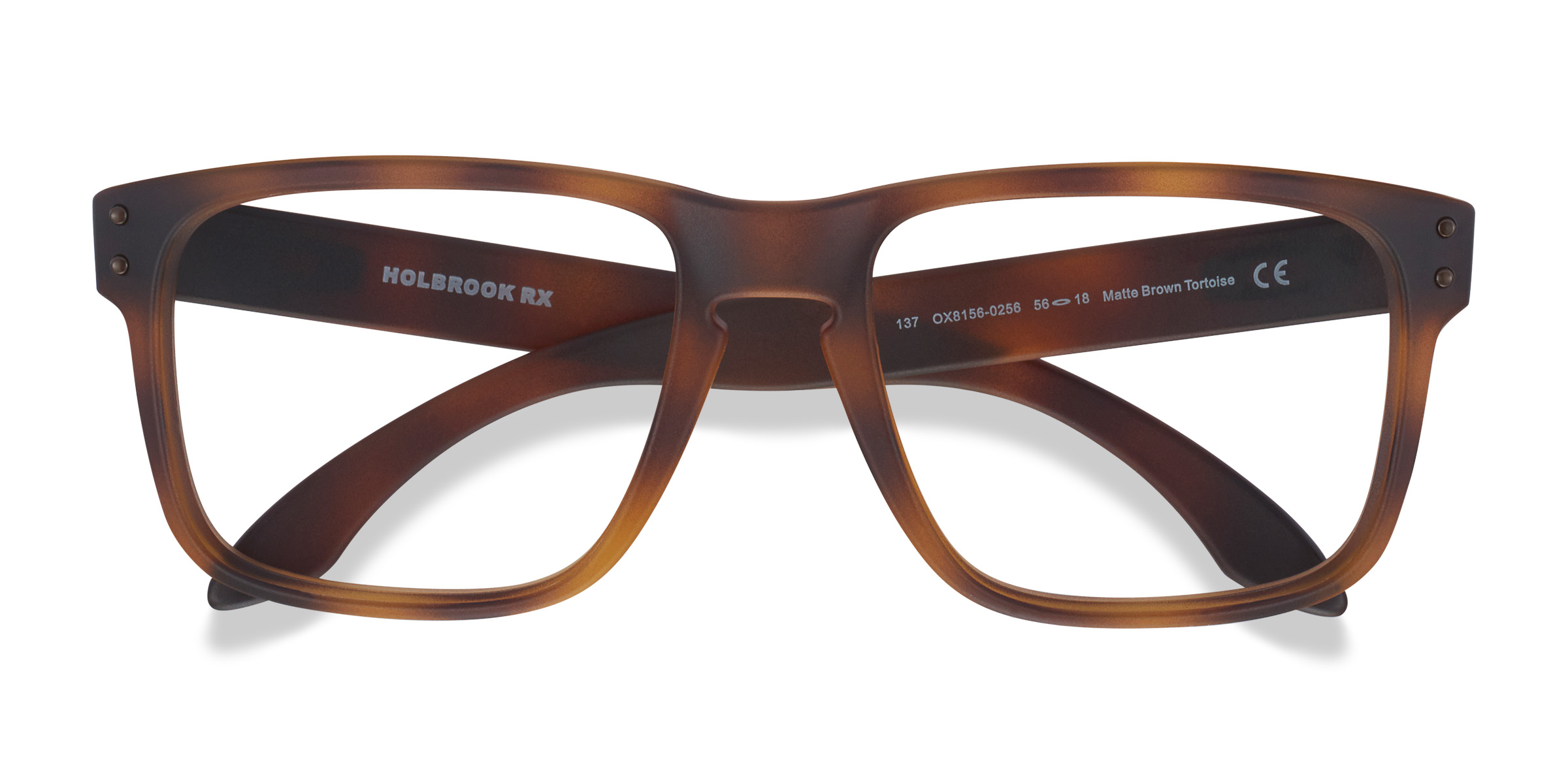 Matte Brown Tortoise Oakley Holbrook Rx -  Plastique Lunettes de vue