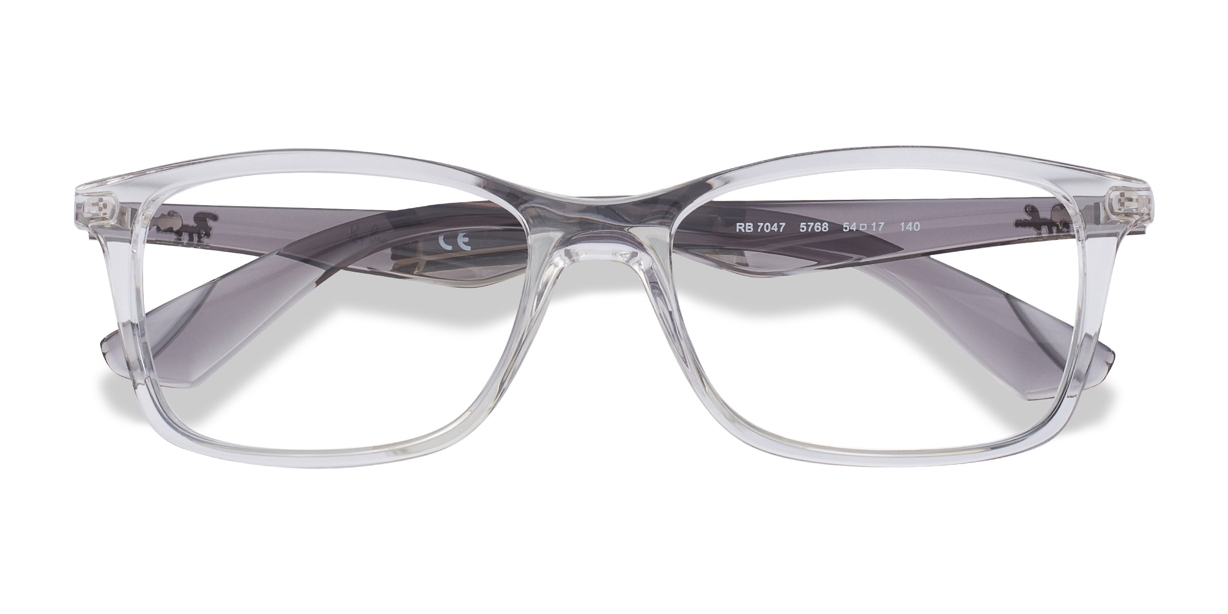 Clear & Gray Ray-Ban RB7047 -  Plastique Lunettes de vue