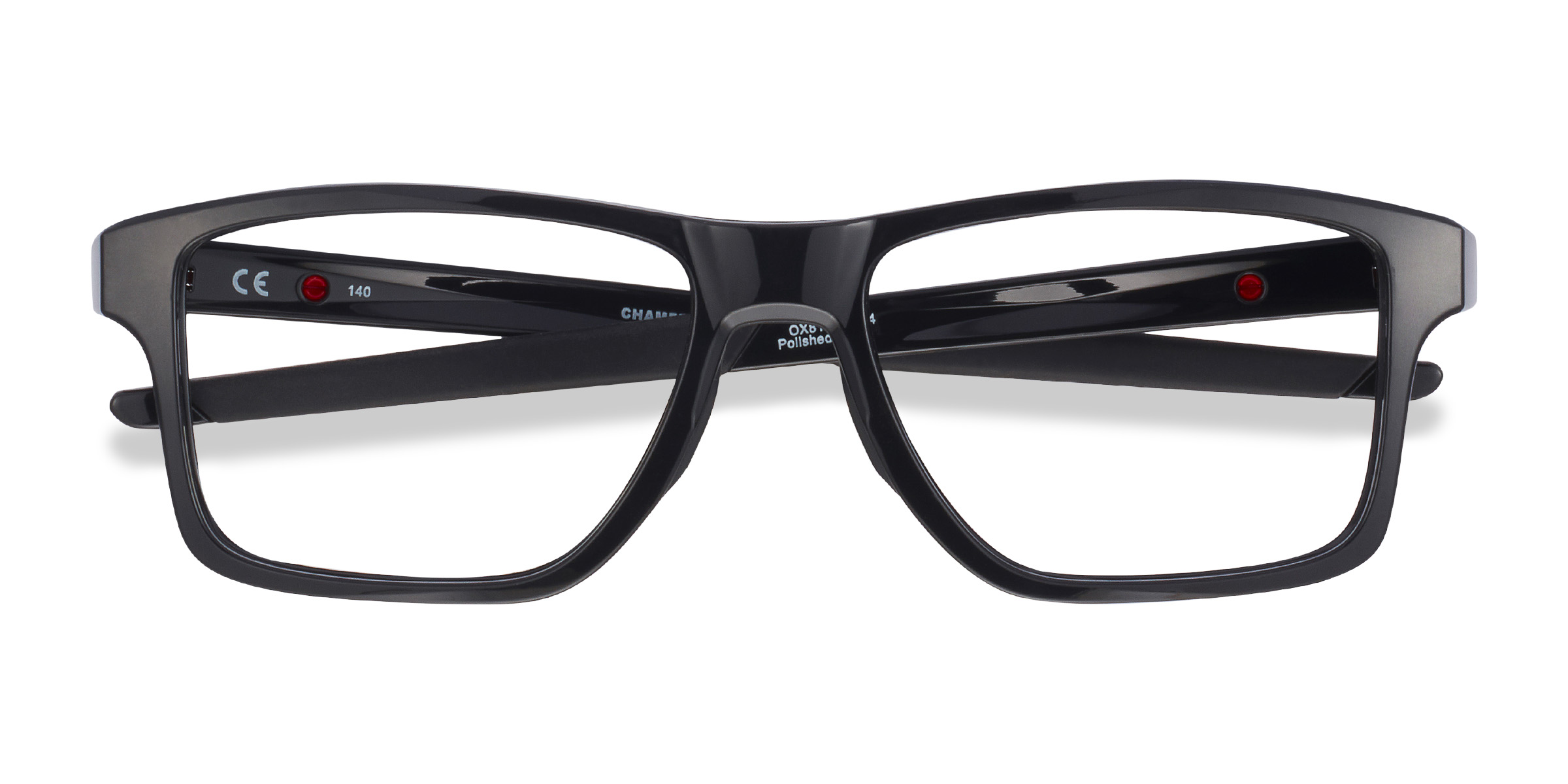 Polished Black Oakley Chamfer Squared -  Plastique Lunettes de vue