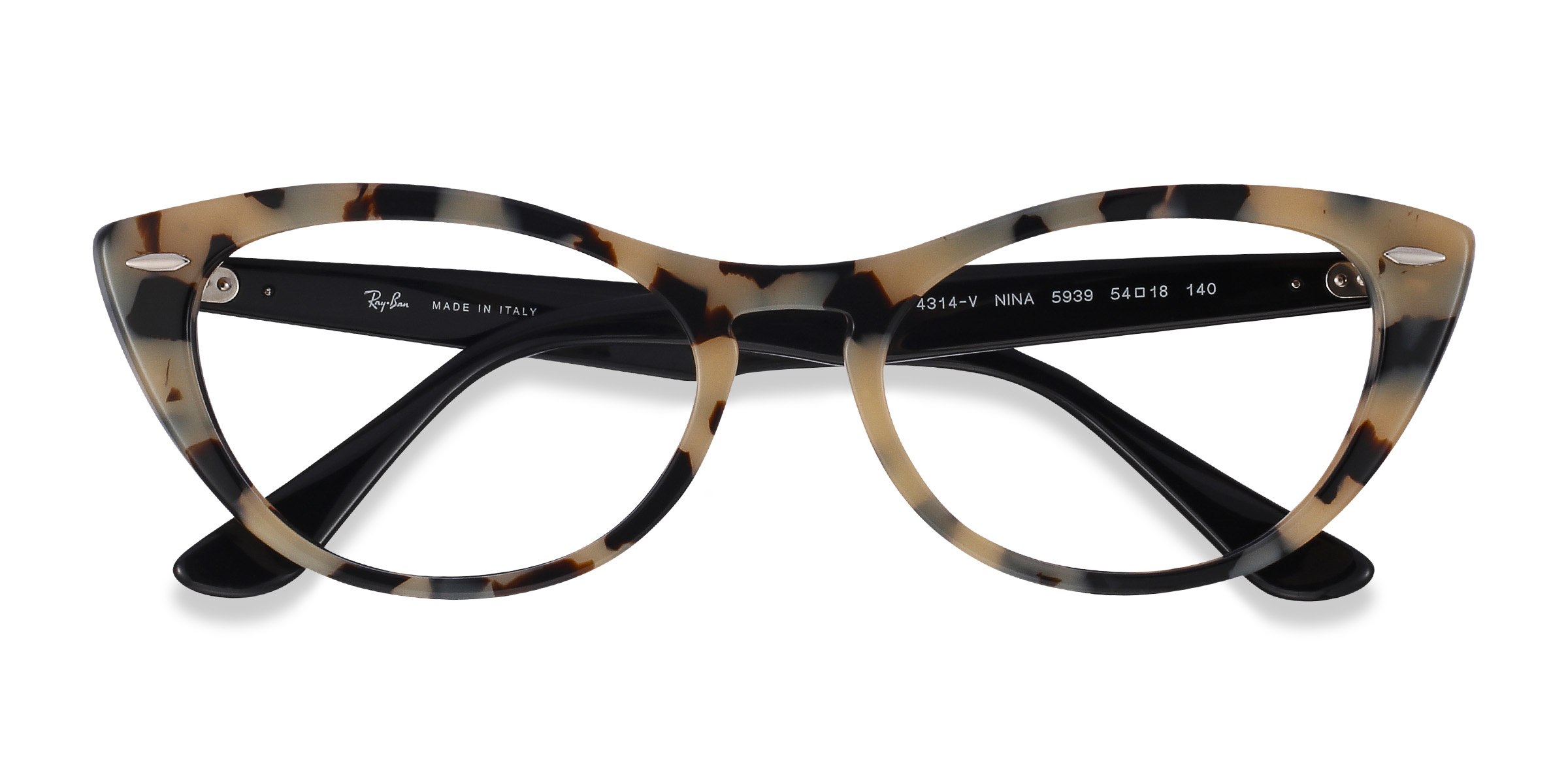 Tortoise Black Ray-Ban Nina -  Acetate Eyeglasses