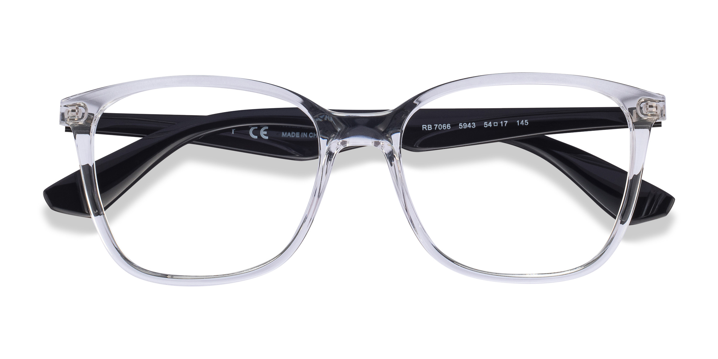 Clear Black Ray-Ban RB7066 -  Plastique Lunettes de vue