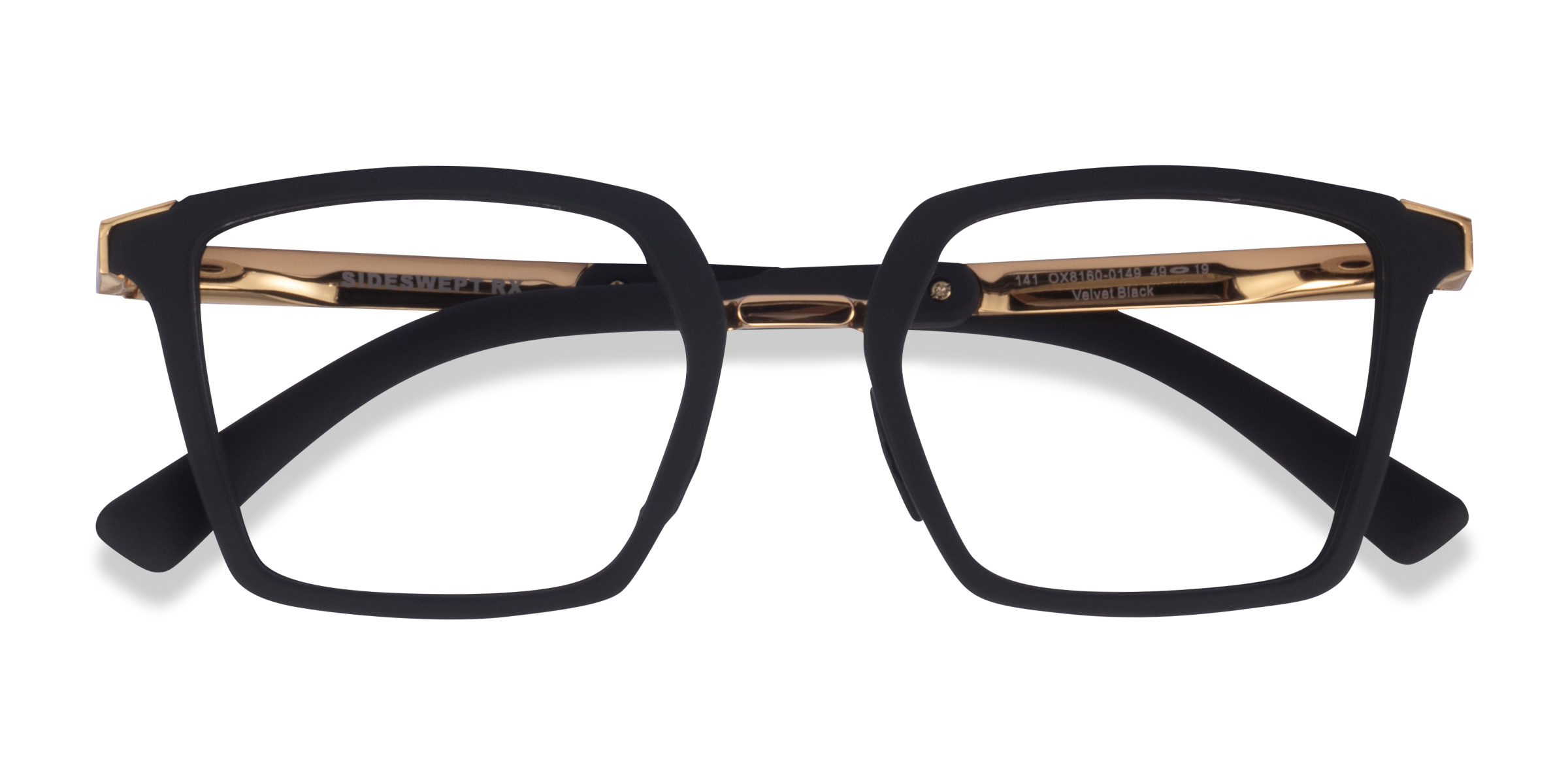 Black & Gold Oakley Sideswept Rx -  Plastique Lunettes de vue