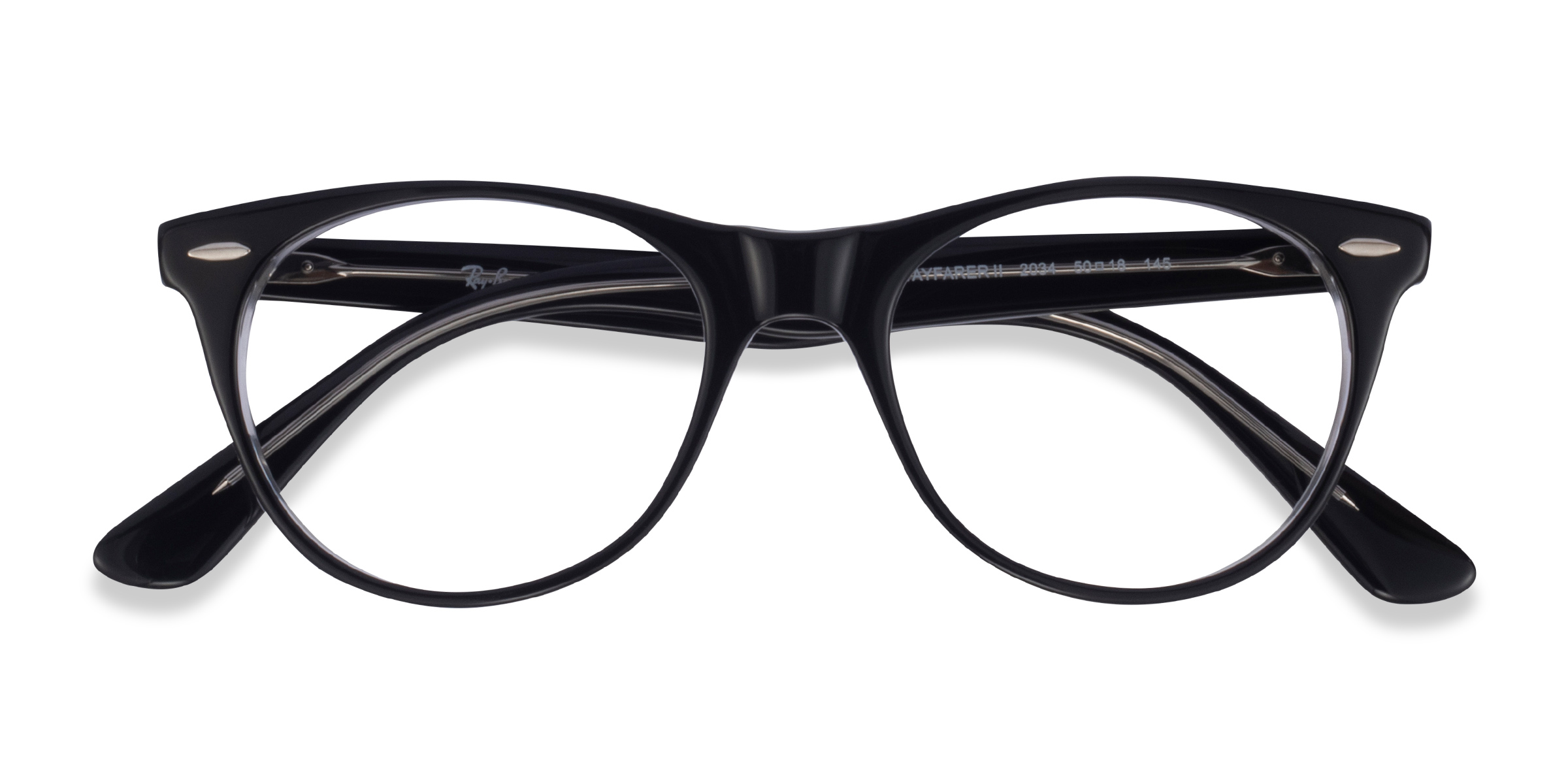 Black Clear Ray-Ban RB2185V -  Acétate Lunettes de vue