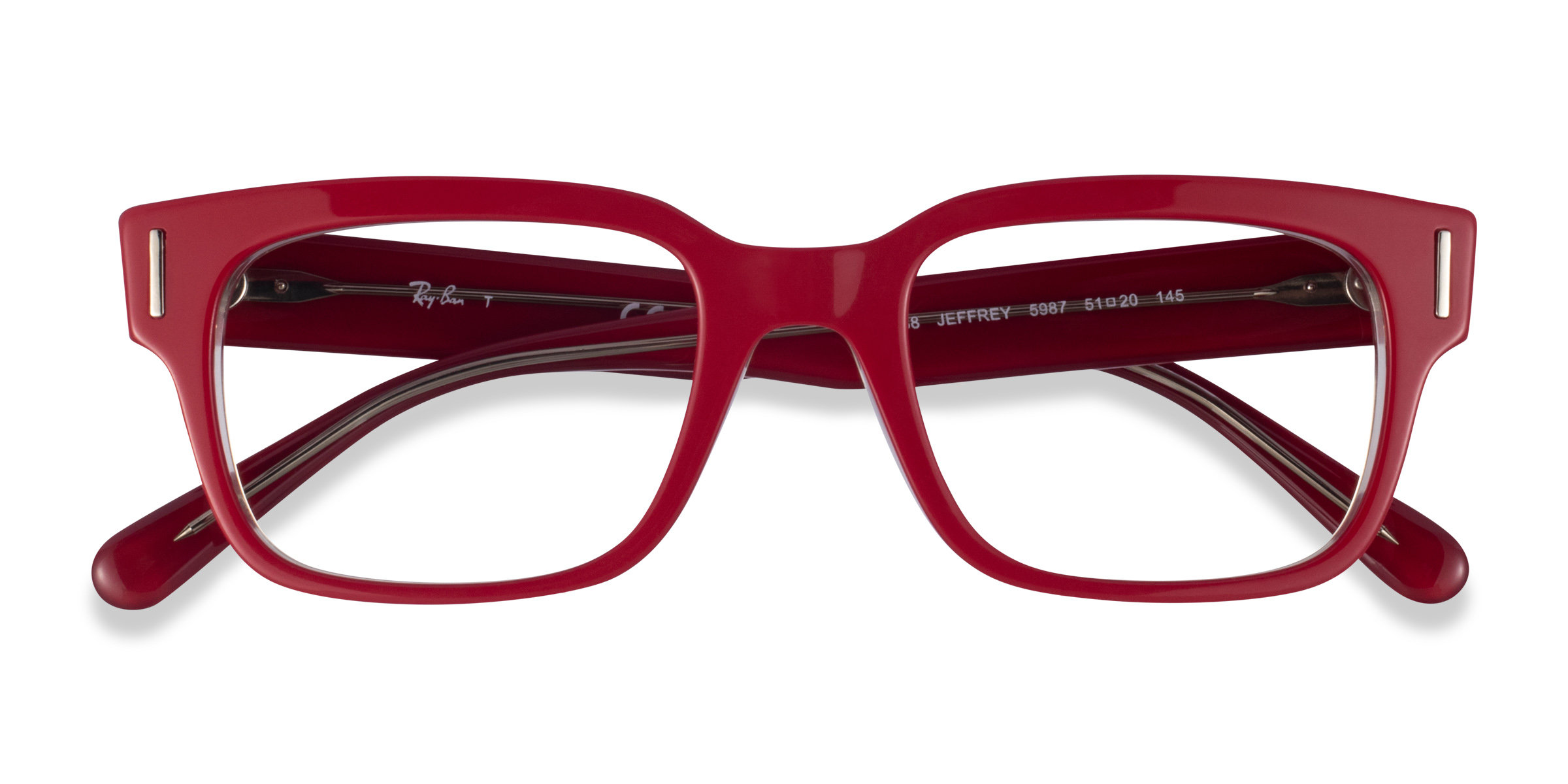 Light Red Ray-Ban Jeffrey -  Acétate Lunettes de vue