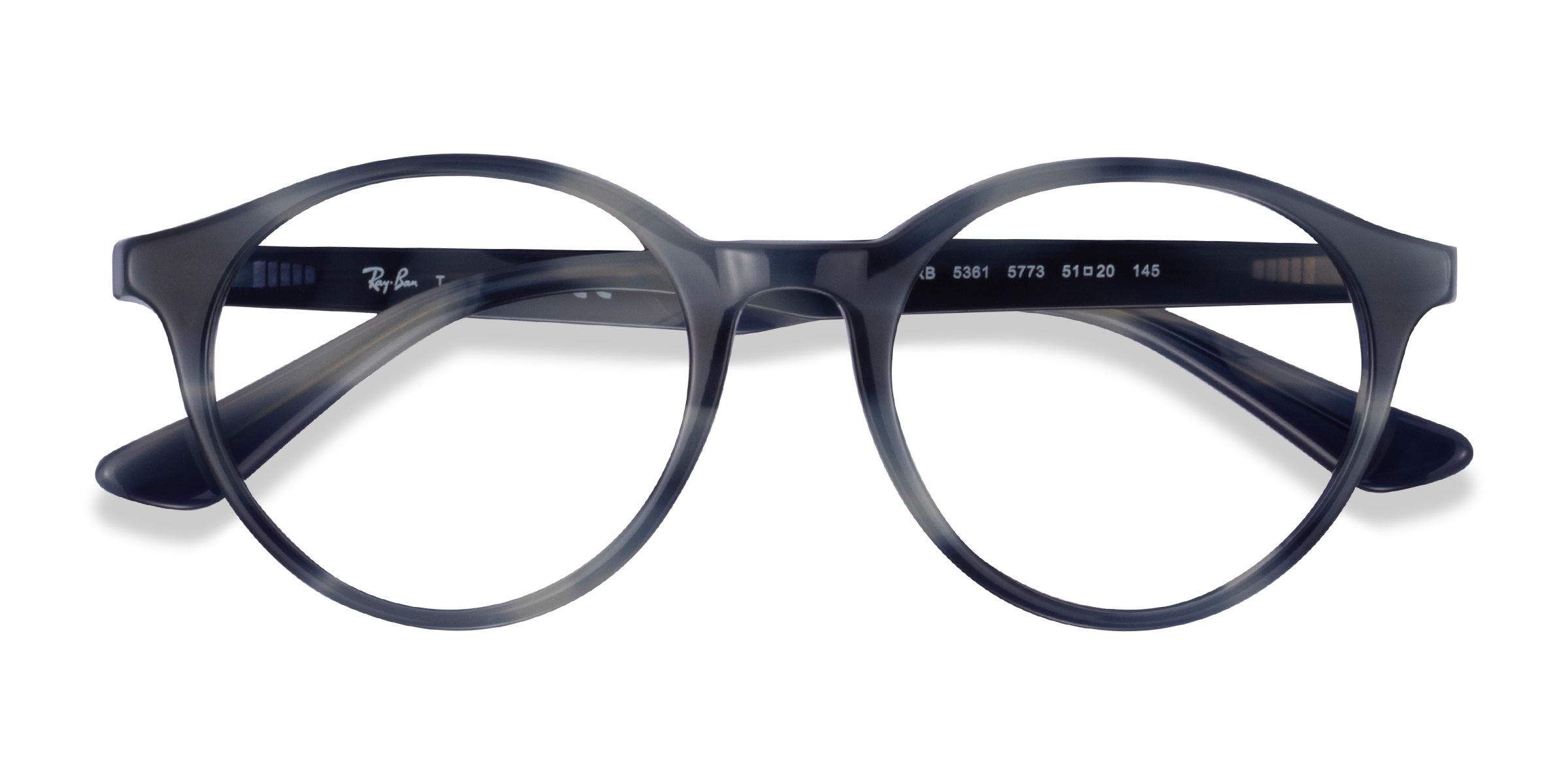 Gray Floral Ray-Ban RB5361 - Acétate Lunettes de vue