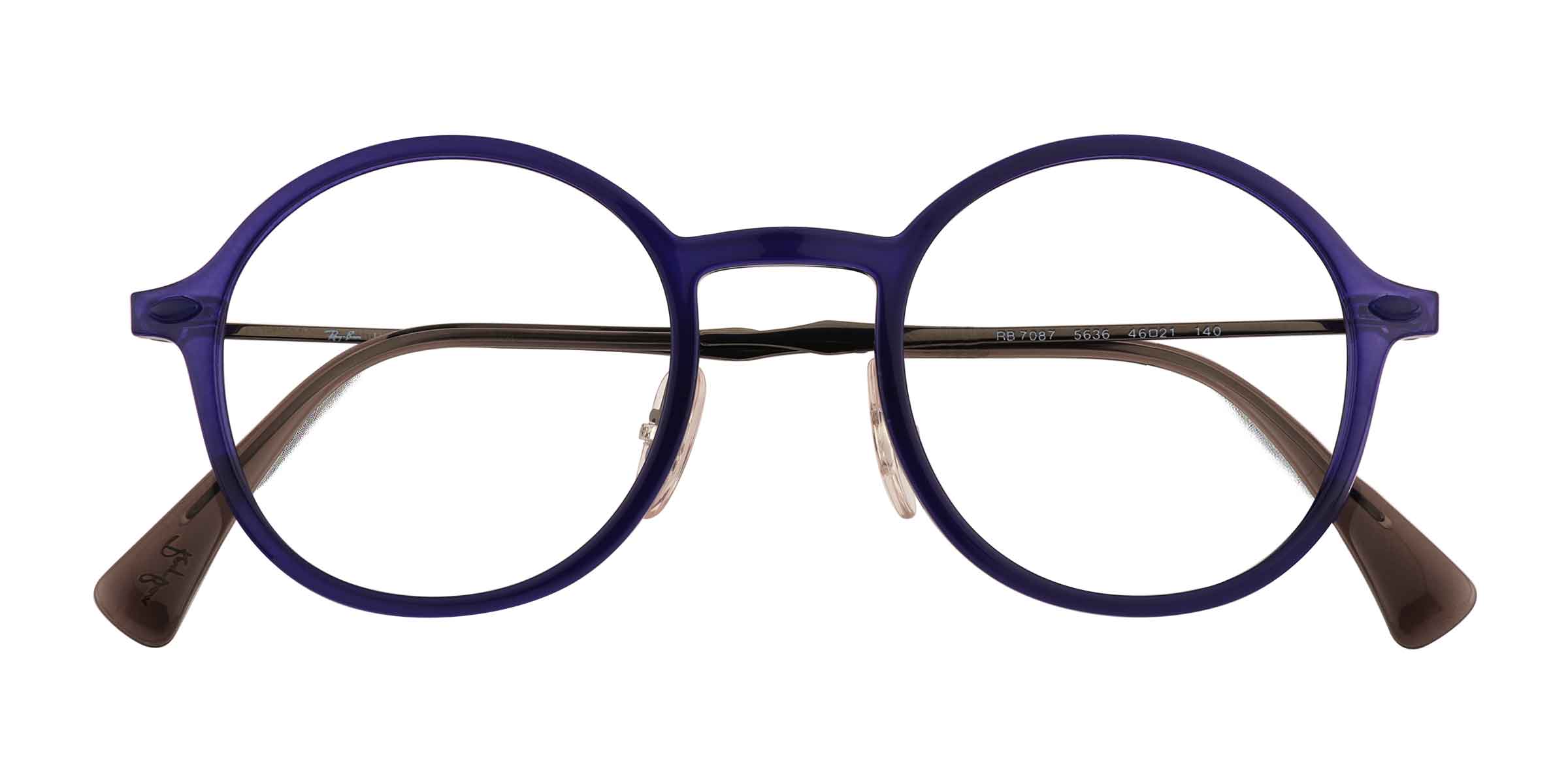 Transparent Blue Purple Ray-Ban RB7087 Lightray -  Métal Lunettes de vue