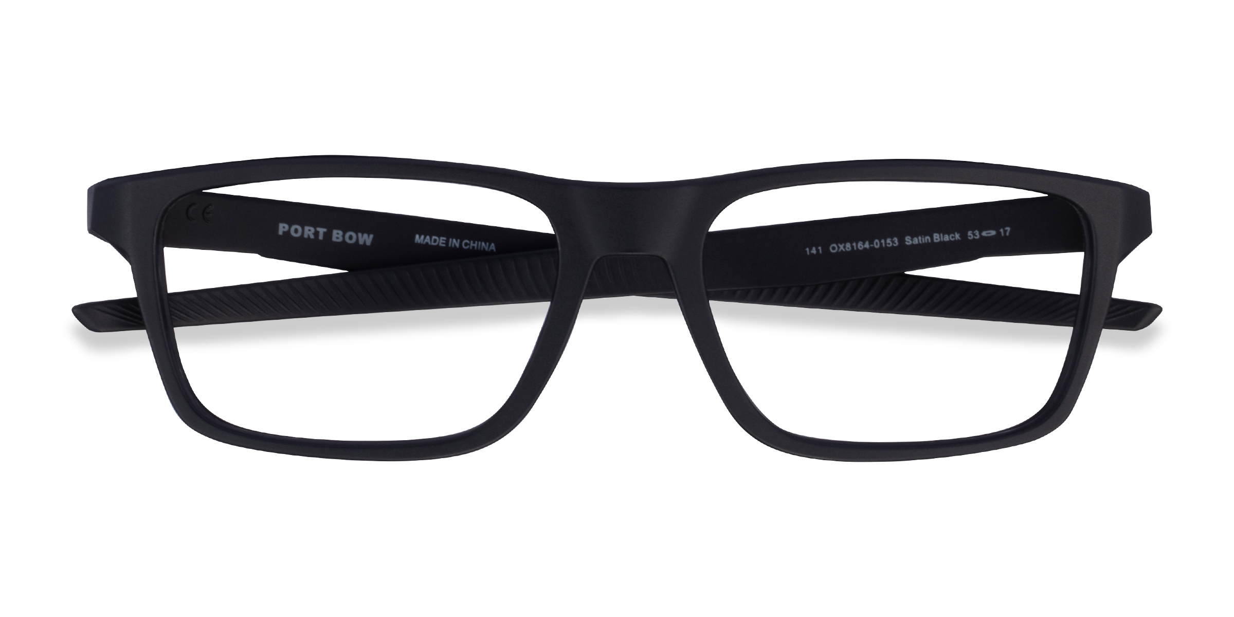 Satin Black Oakley Port Bow -  Plastic Eyeglasses