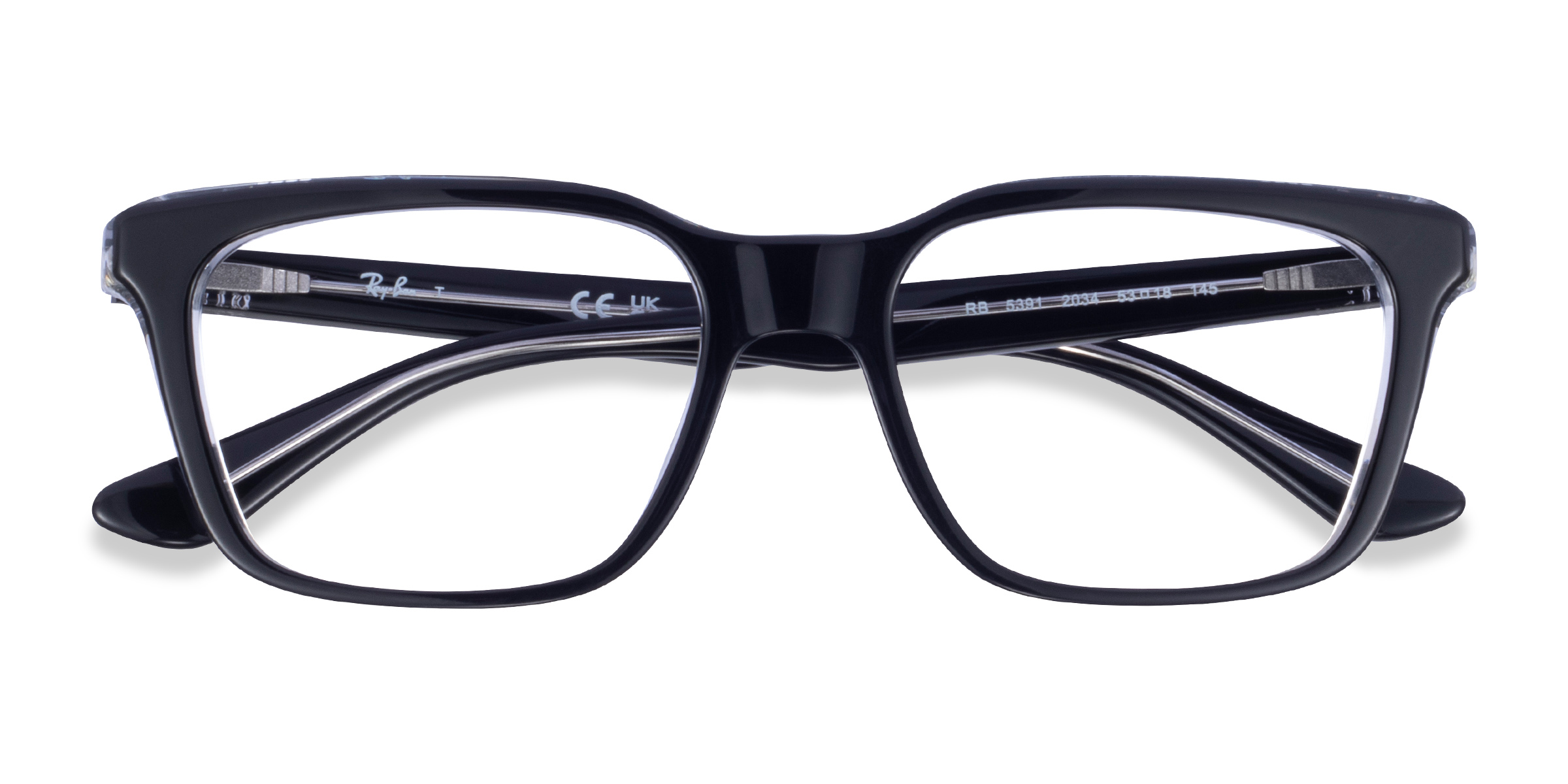 Black Clear Ray-Ban RB5391 -  Acetate Eyeglasses