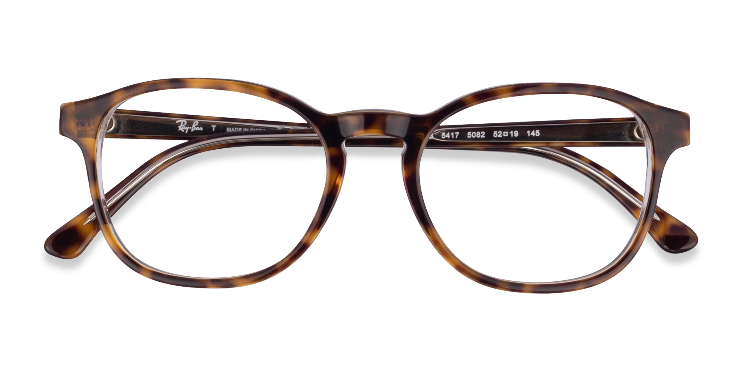 Transparent Tortoise Ray-Ban RB5417 -  Acétate Lunettes de vue