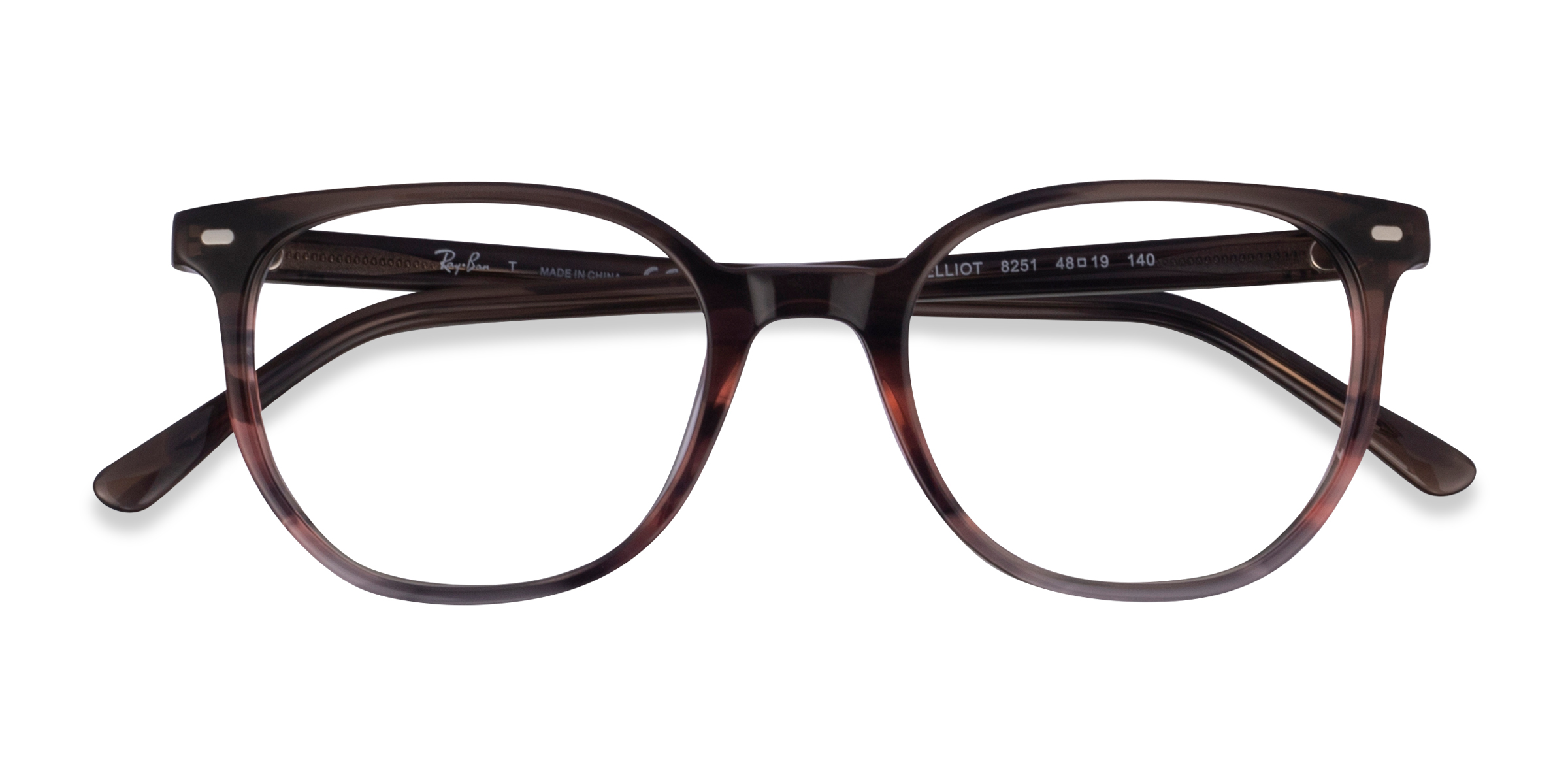 Striped Brown Ray-Ban RB5397 Elliot -  Acétate Lunettes de vue