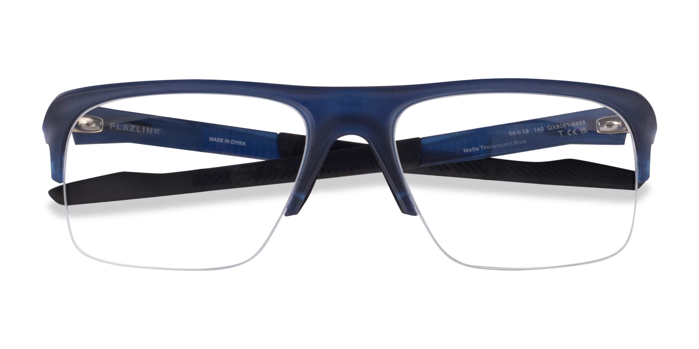 Translucent Blue Oakley Plazlink -  Plastic Eyeglasses