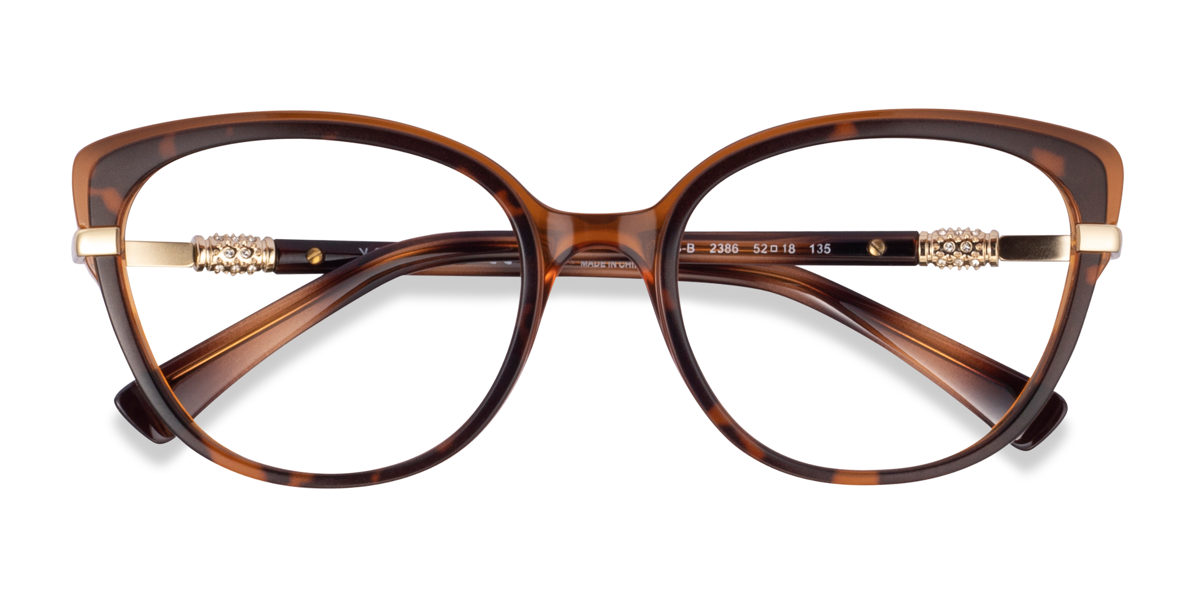 Tortoise Light Brown Vogue Eyewear VO5383B -  Plastique Lunettes de vue