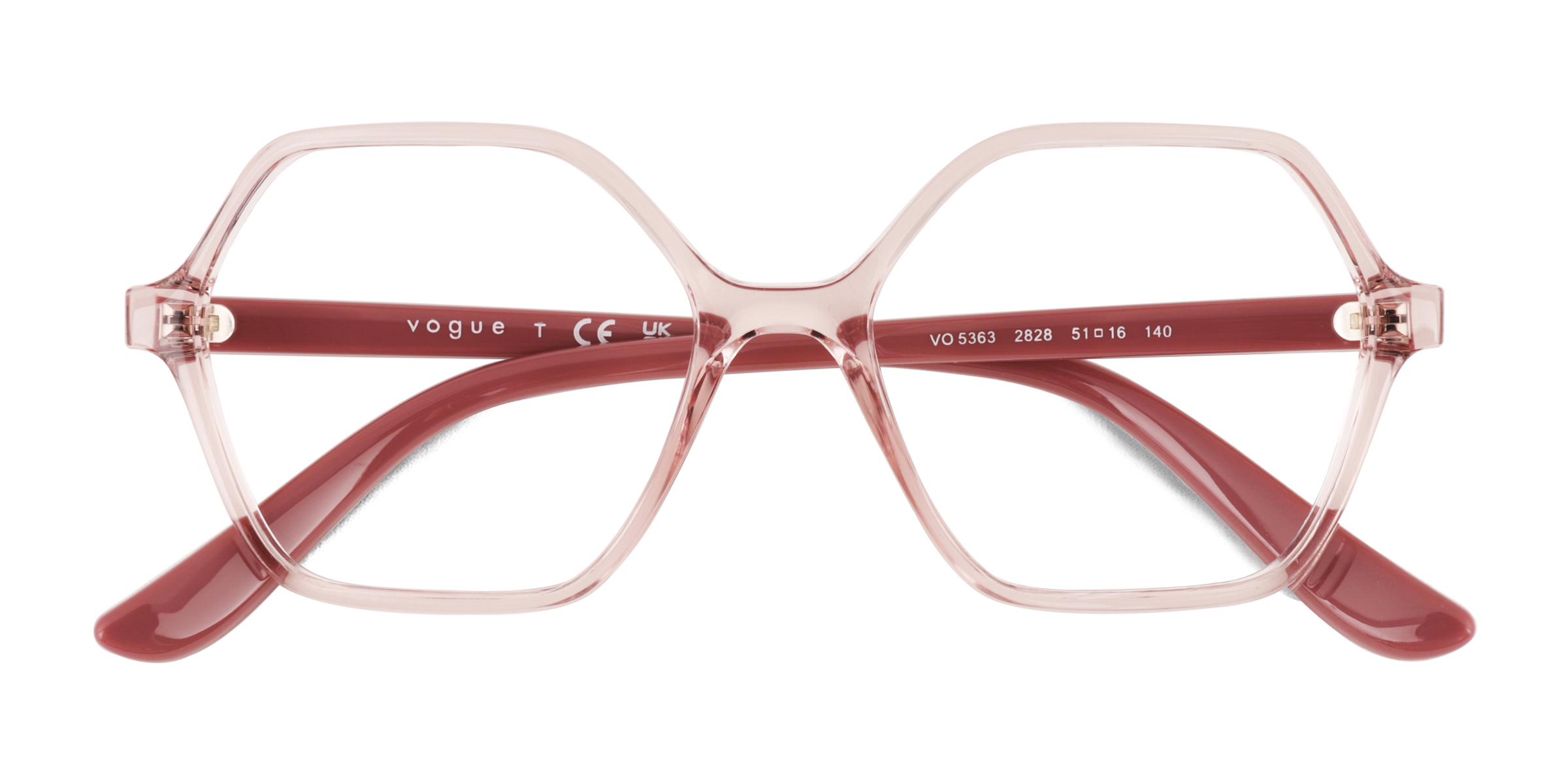 Transparent Pink Vogue Eyewear VO5363 -  Plastique Lunettes de vue