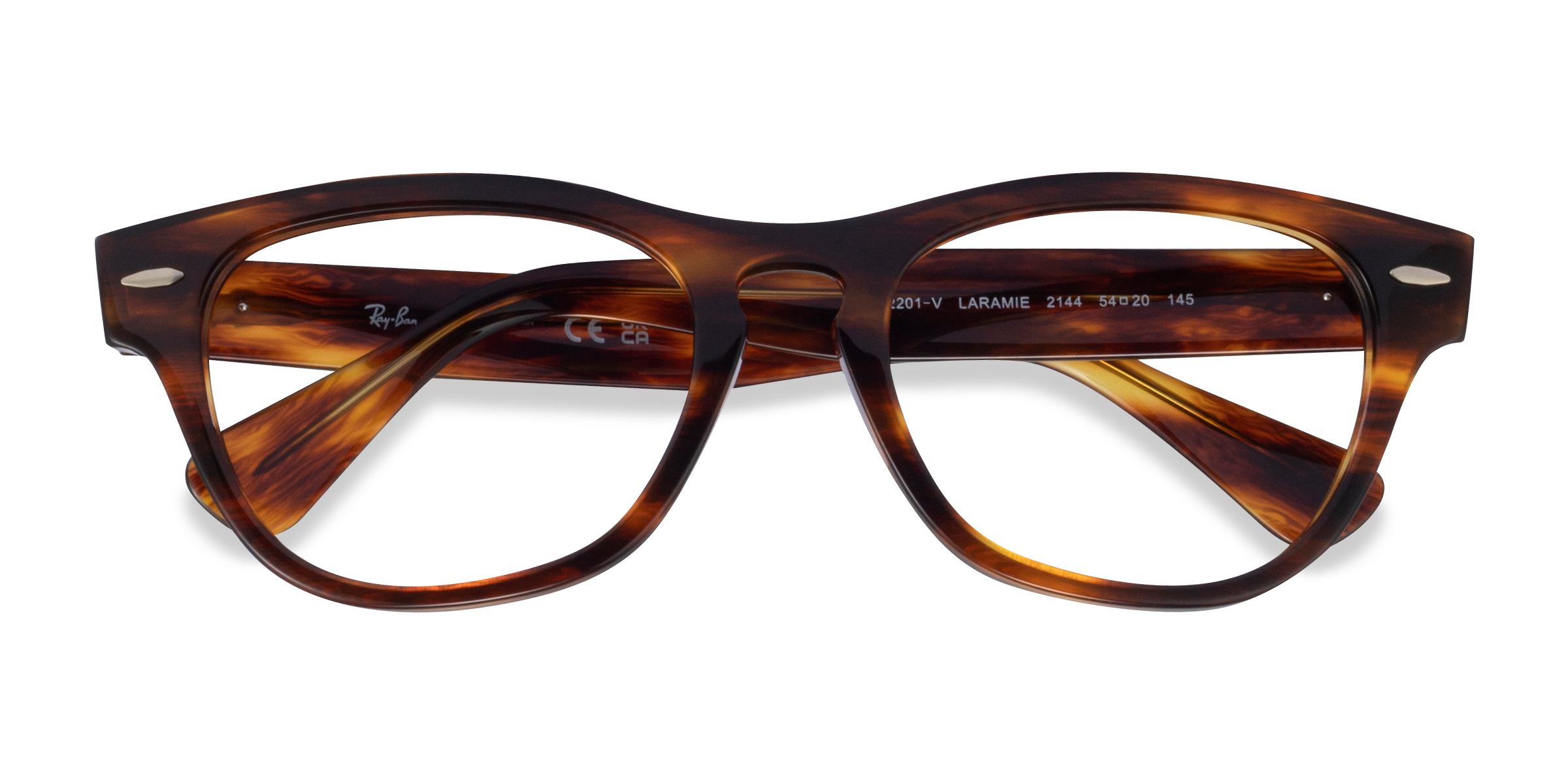 Striped Tortoise Ray-Ban RB2201V Laramie -  Acétate Lunettes de vue