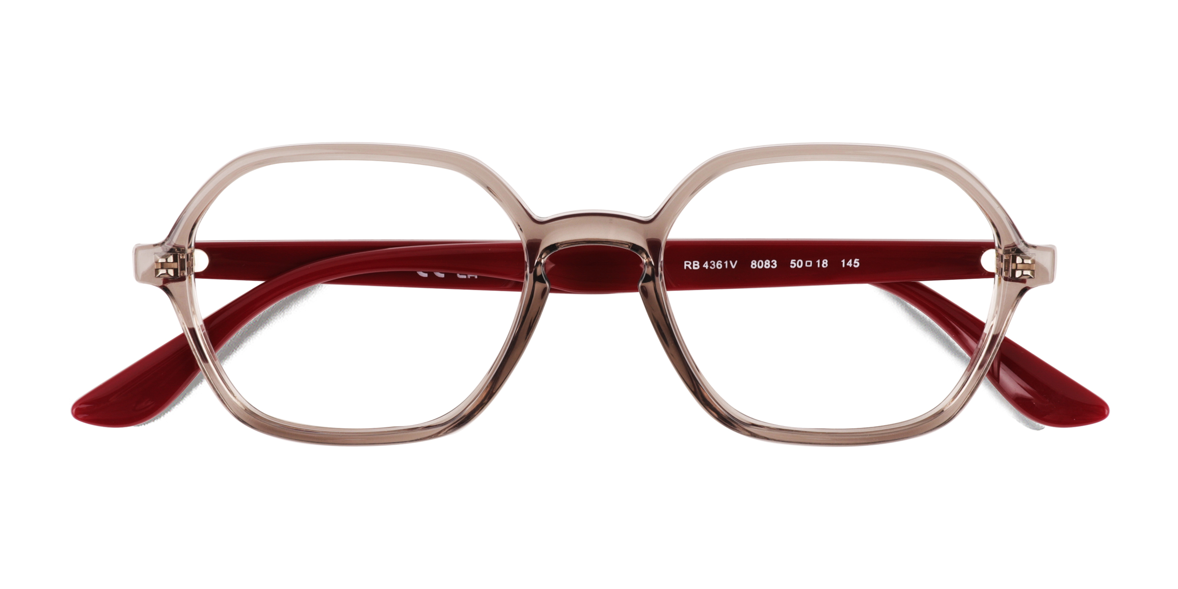 Transparent Gray Ray-Ban RB4361V -  Plastique Lunettes de vue