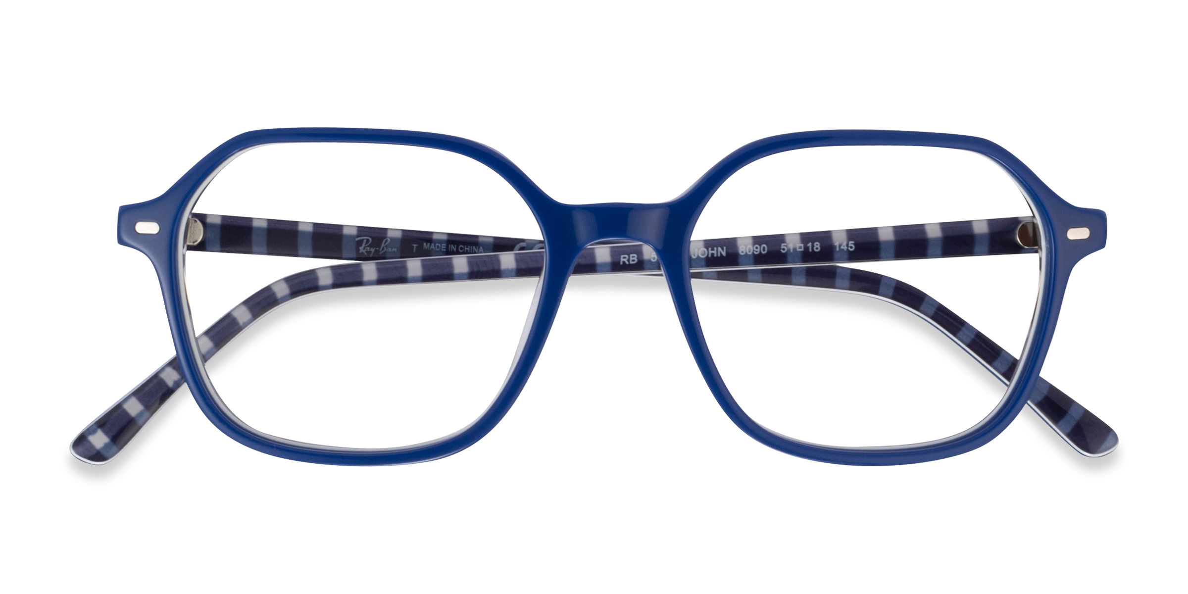 Vichy Blue White Ray-Ban RB5394 John -  Acétate Lunettes de vue