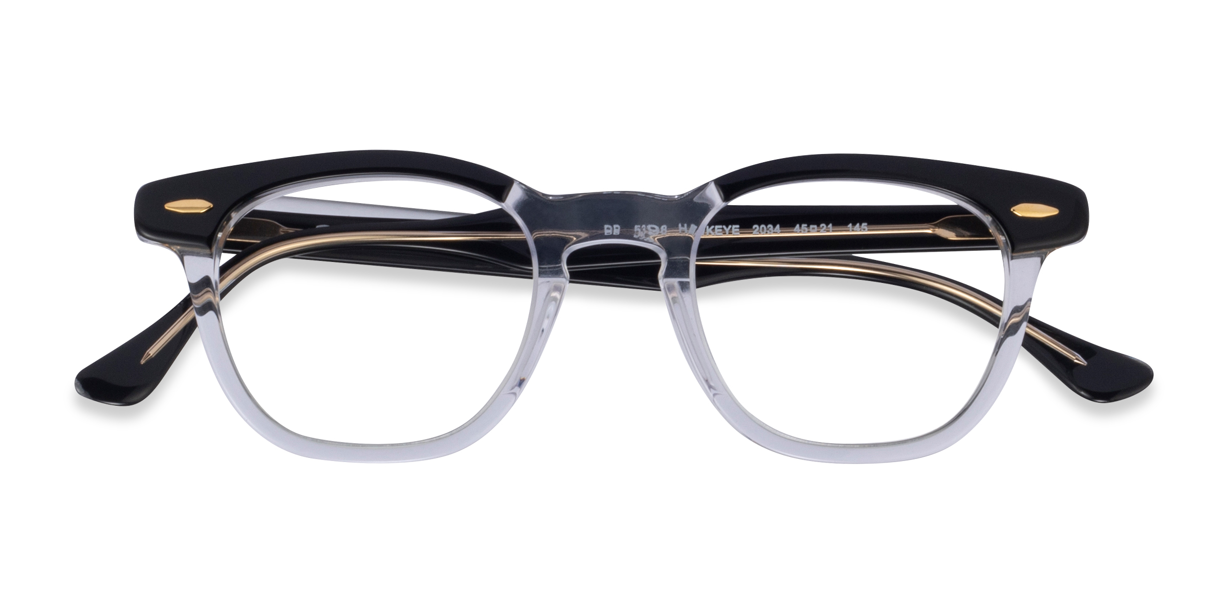 Black Clear Ray-Ban RB5398 Hawkeye -  Acetate Eyeglasses