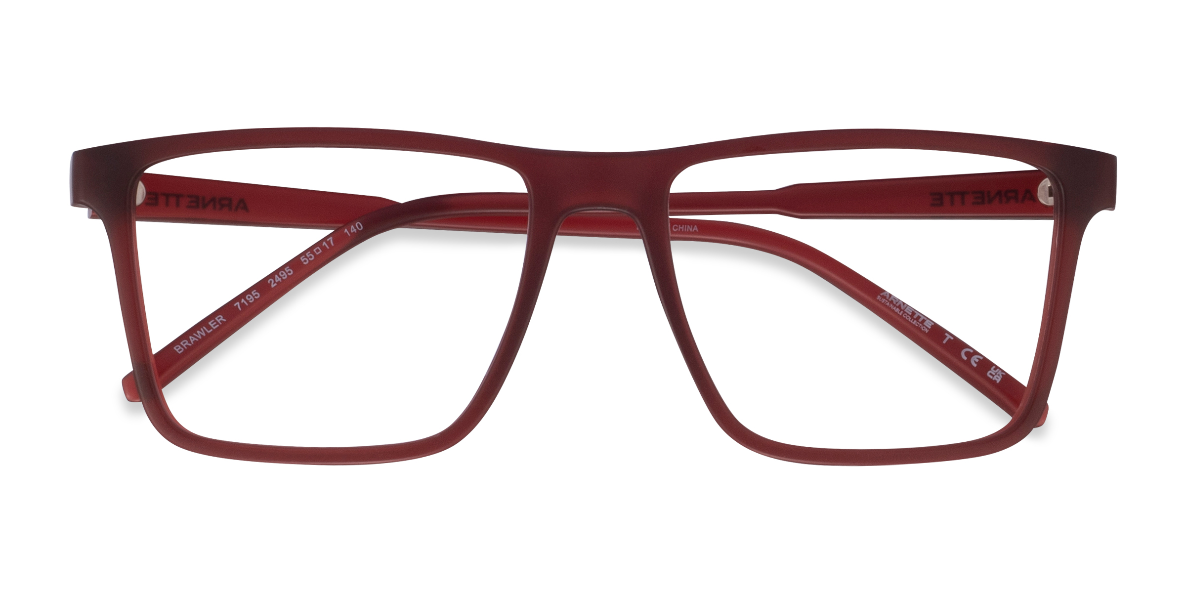 Matte Red ARNETTE Brawler -  Plastique Lunettes de vue