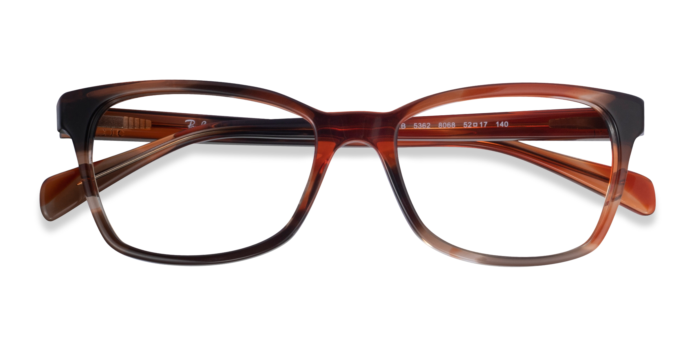 Striped Brown Ray-Ban RB5362 -  Acétate Lunettes de vue